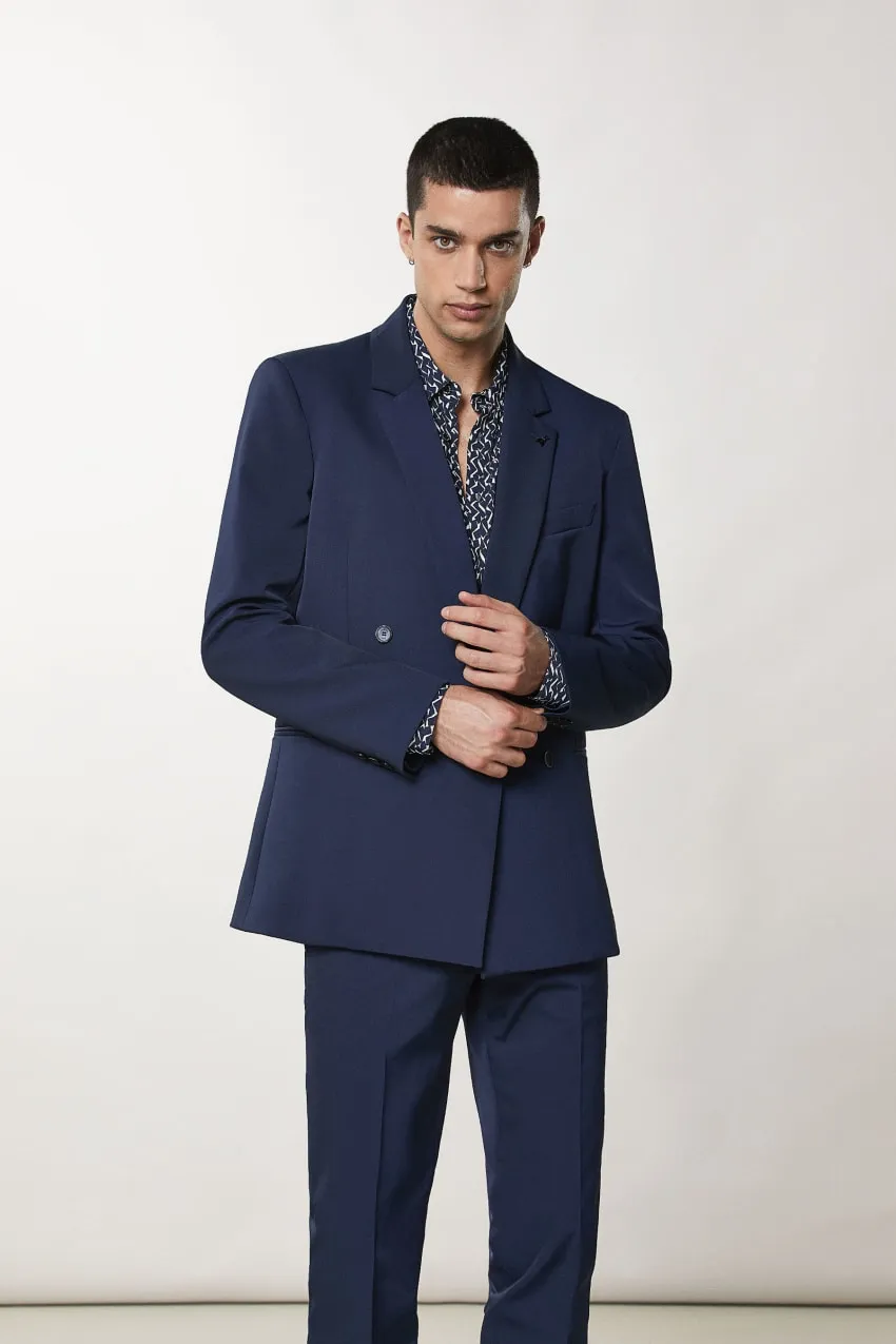Giacca doppio petto in gabardina