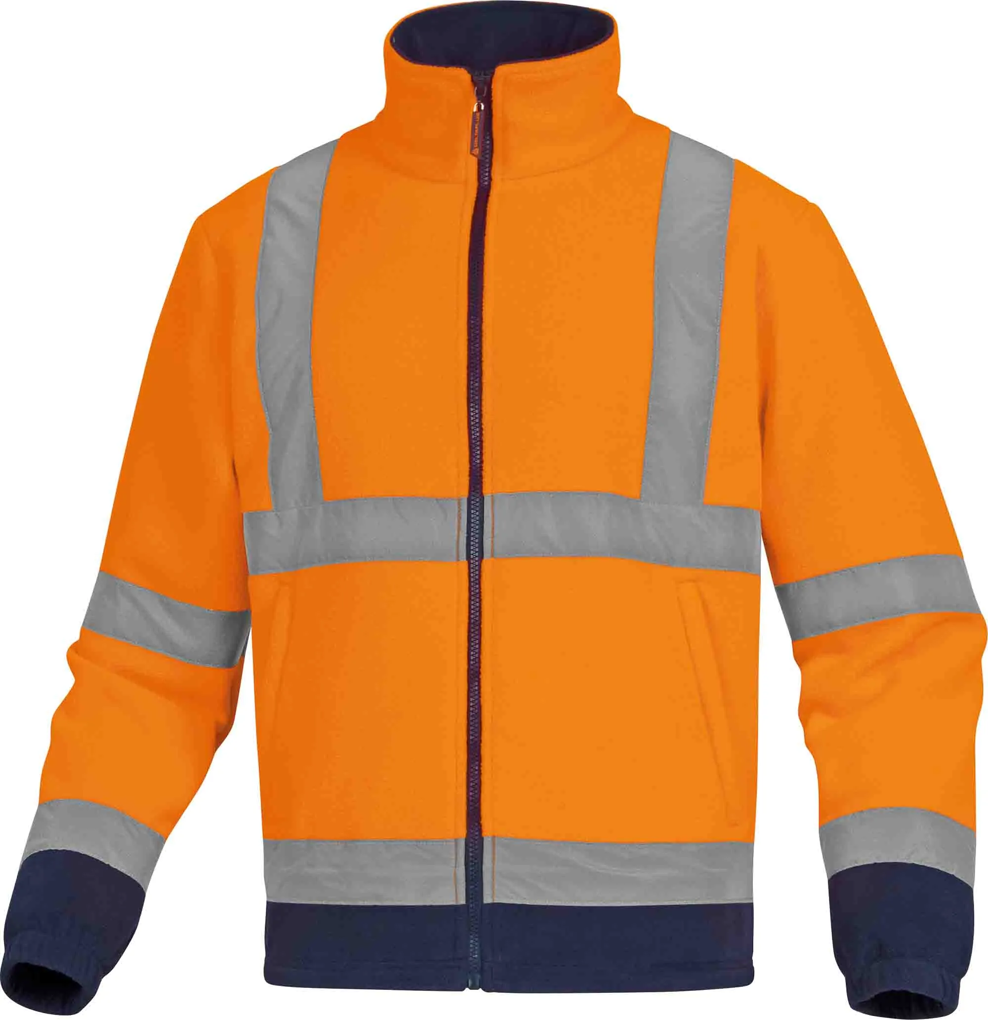Giacca in pile ad alta visibilità Arancione/navy Delta Plus, L unisex