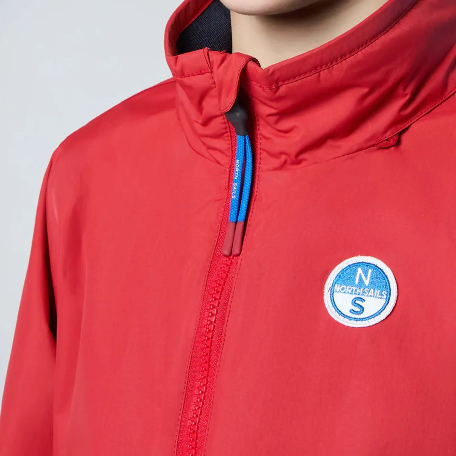 Giacca Sailor Rossa In Taslan Riciclato
