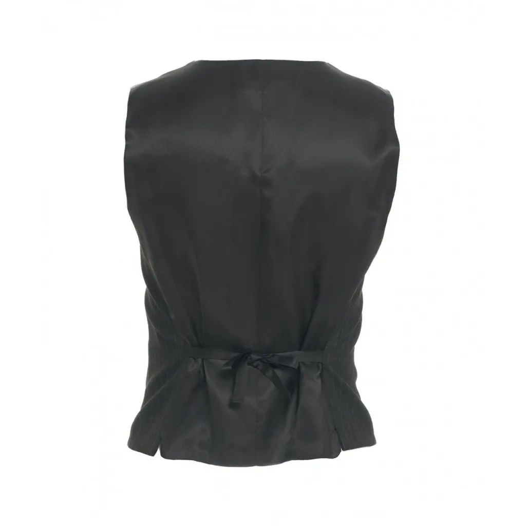 Gilet gessato grigio scuro