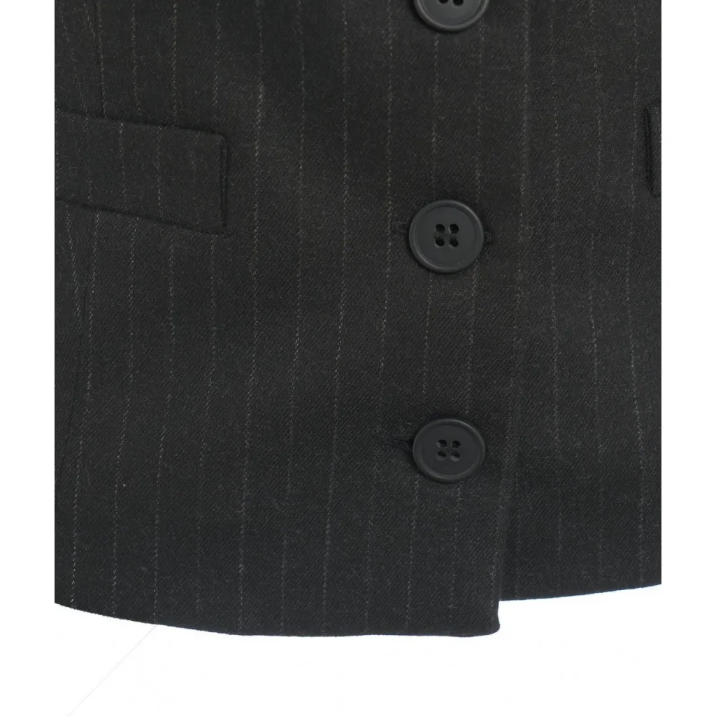 Gilet gessato grigio scuro
