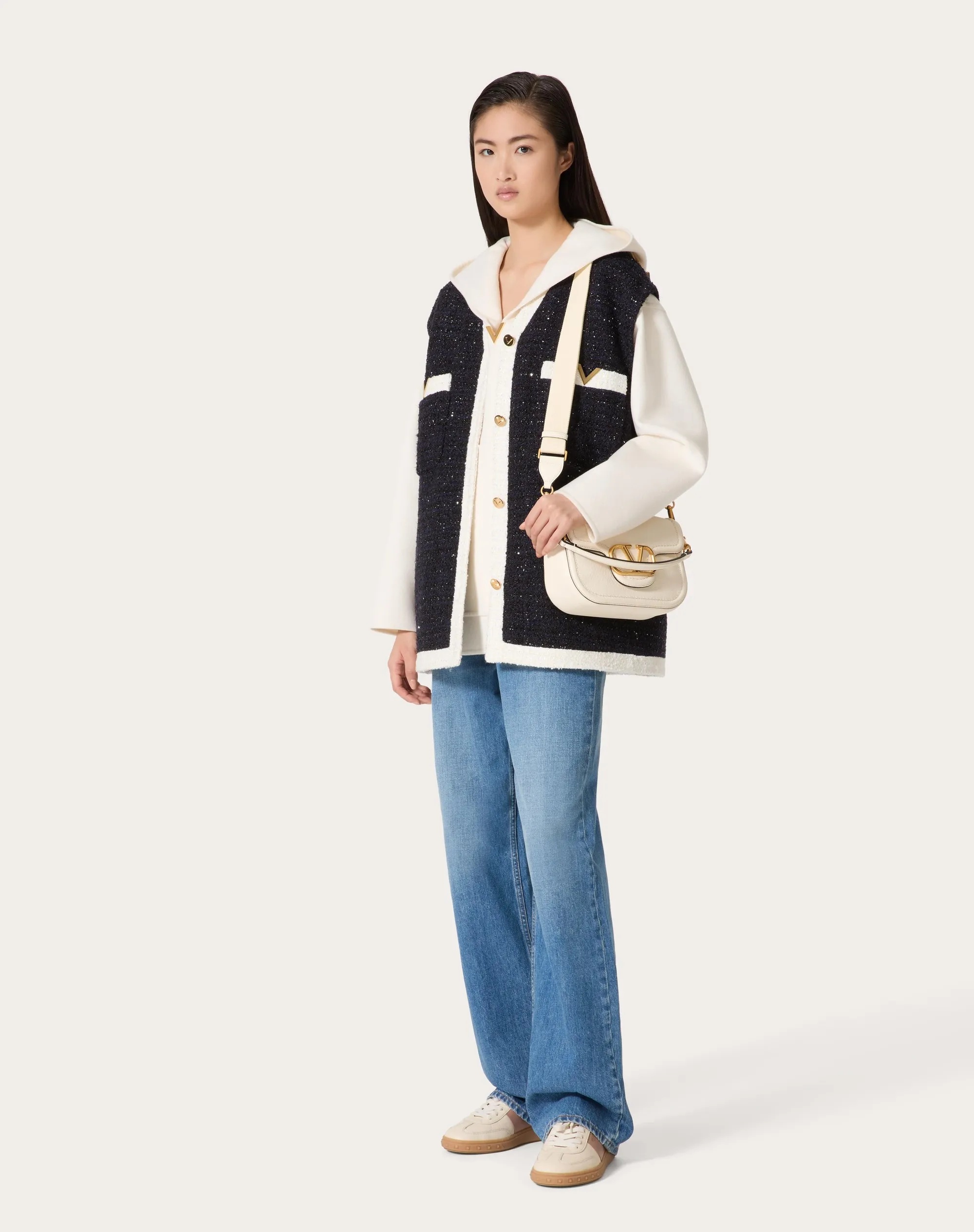 GILET IN GLAZE TWEED
