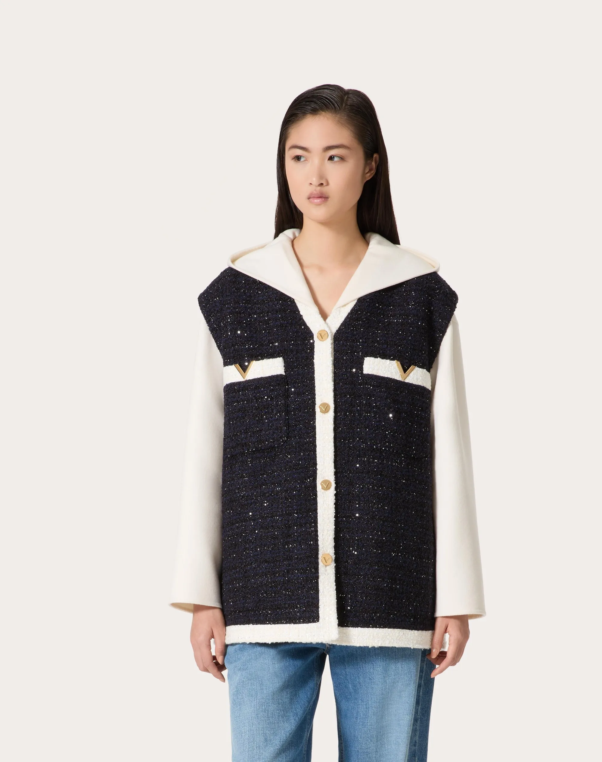 GILET IN GLAZE TWEED