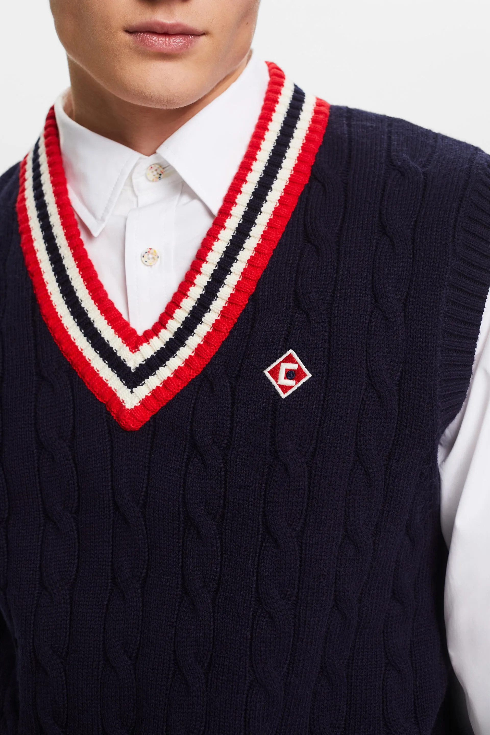 Gilet in maglia intrecciata