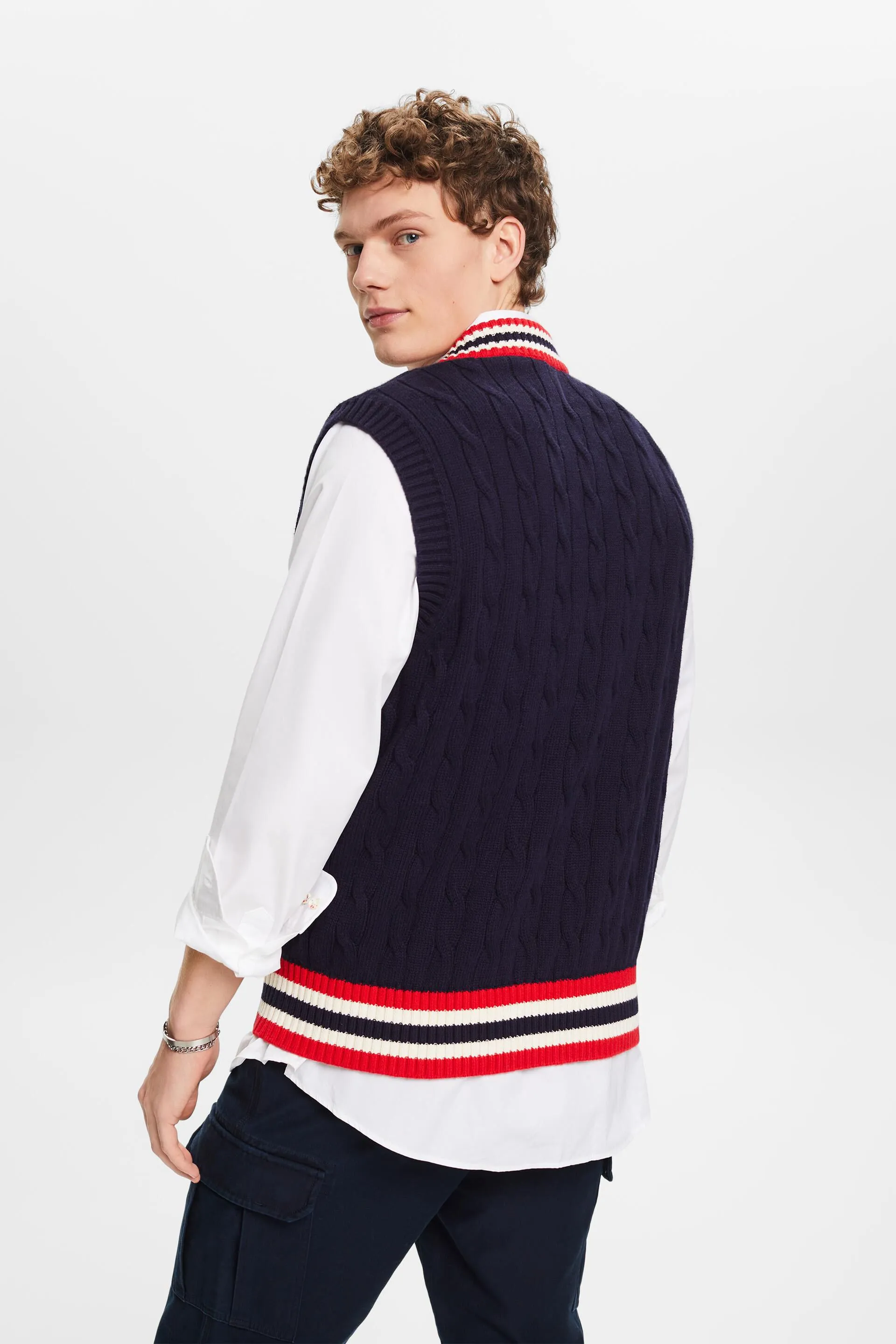 Gilet in maglia intrecciata