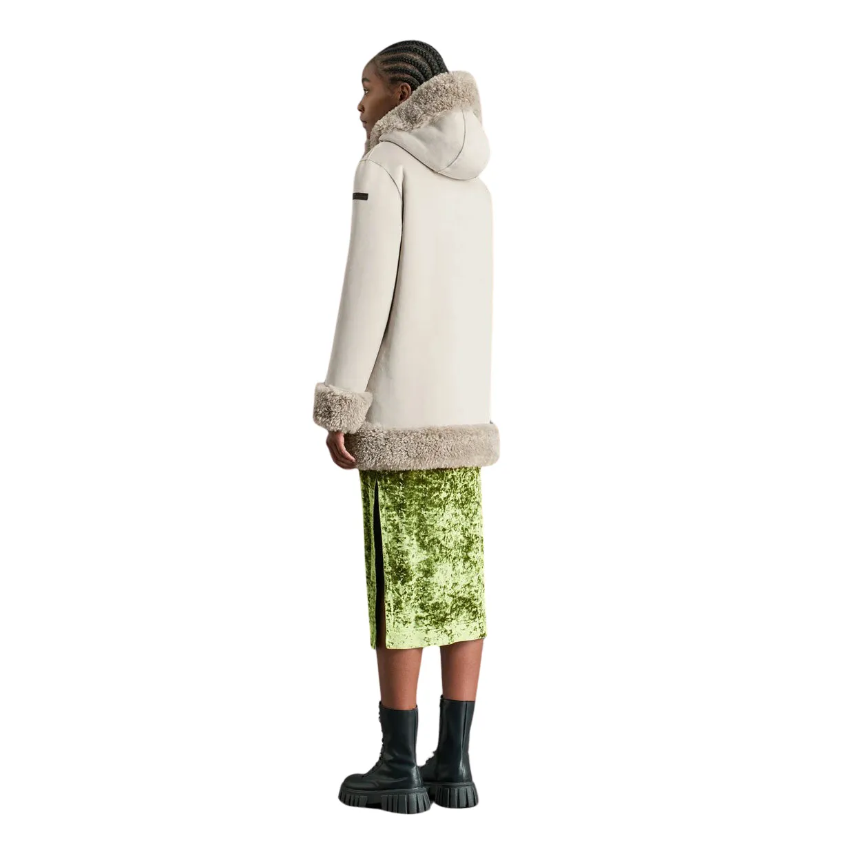 Giubbino Donna Reversibile RRD Lamb Hood Wom Beige