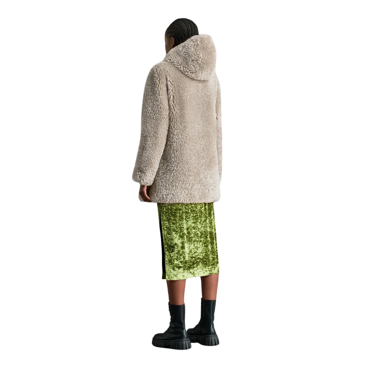Giubbino Donna Reversibile RRD Lamb Hood Wom Beige