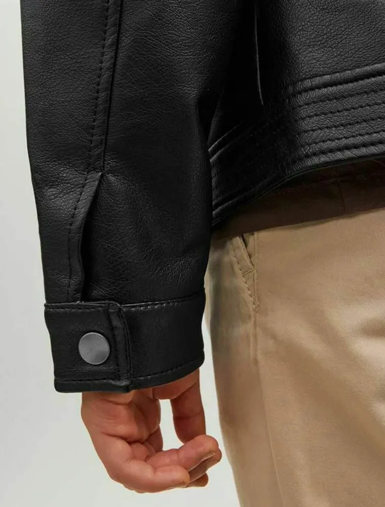 Giubbino Ecopelle Jack & Jones - Black