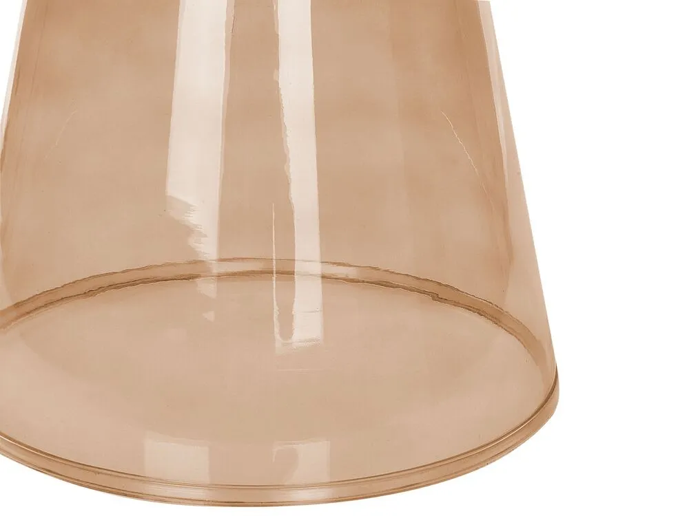 Glass Side Table Golden Brown LAGUNA