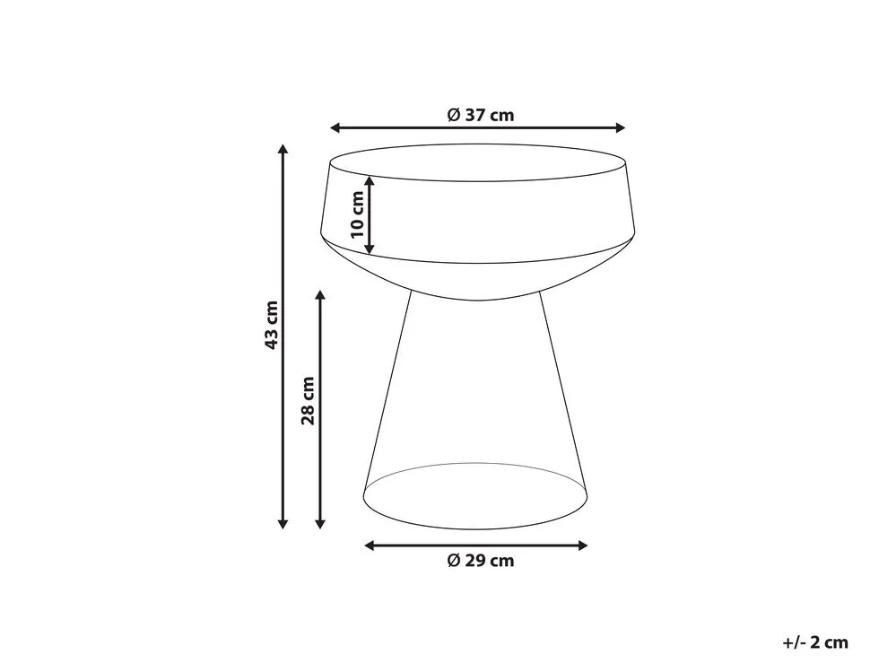 Glass Side Table Golden Brown LAGUNA