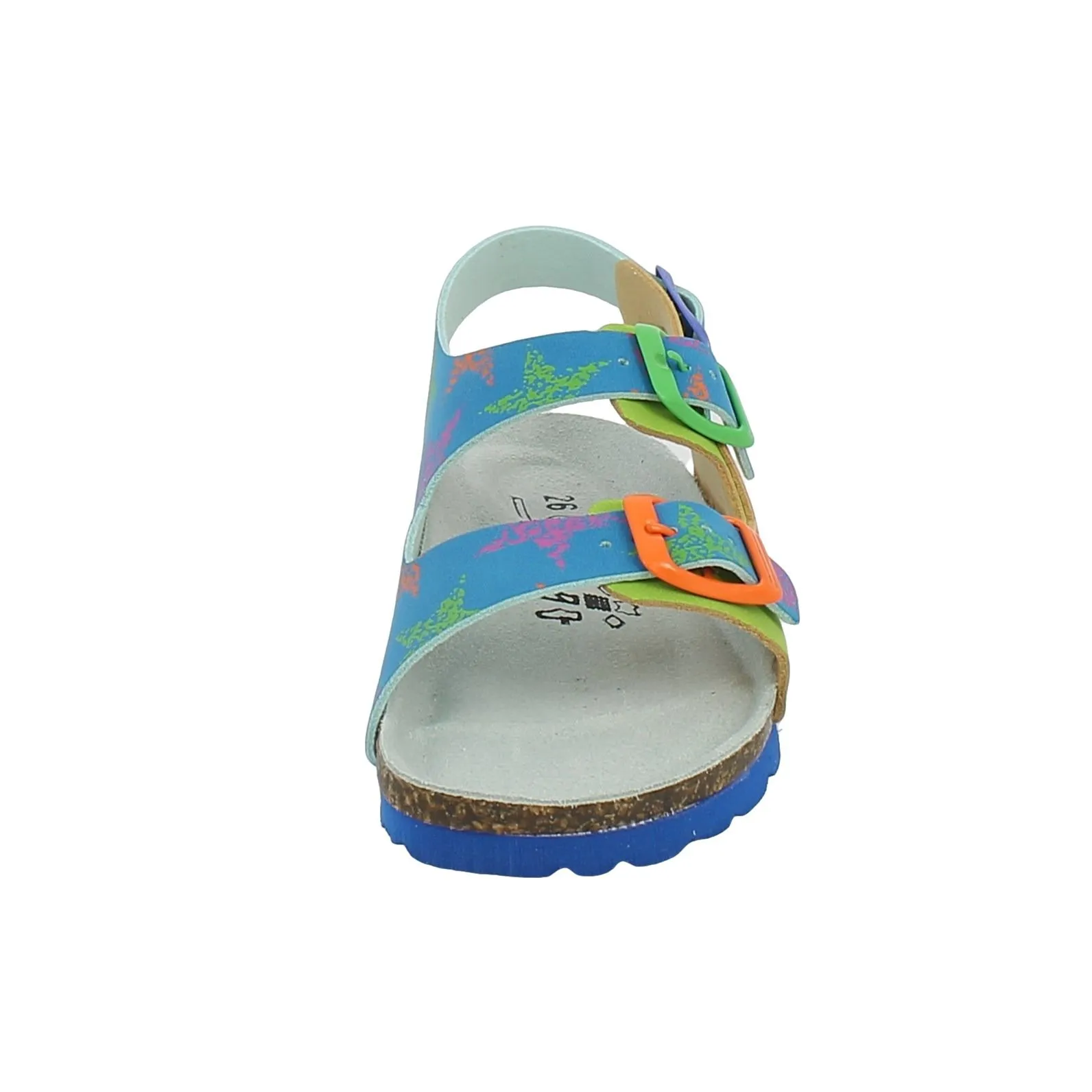 Goldstar  Sandalo blu e verde con stella Soft Fusbet 