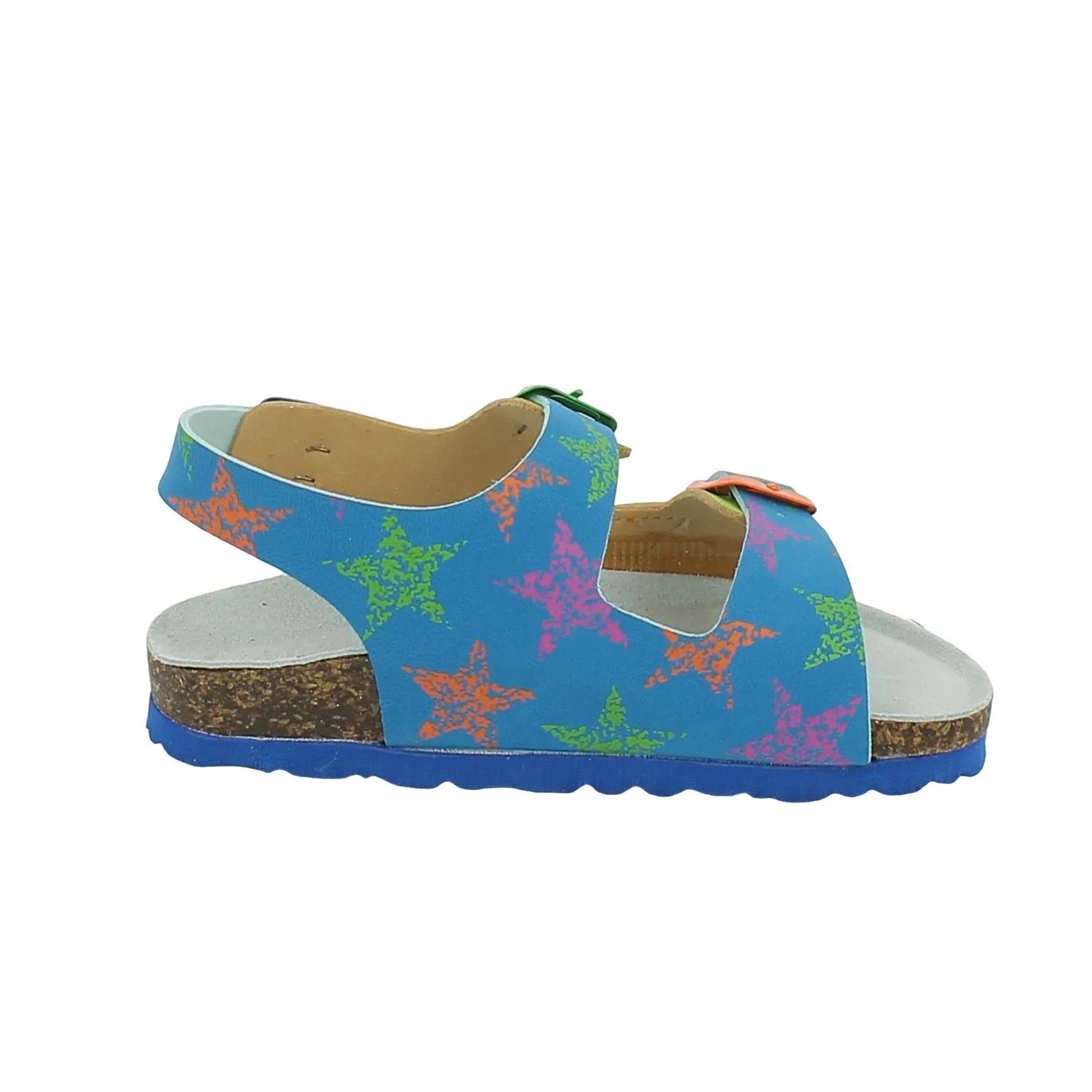 Goldstar  Sandalo blu e verde con stella Soft Fusbet 