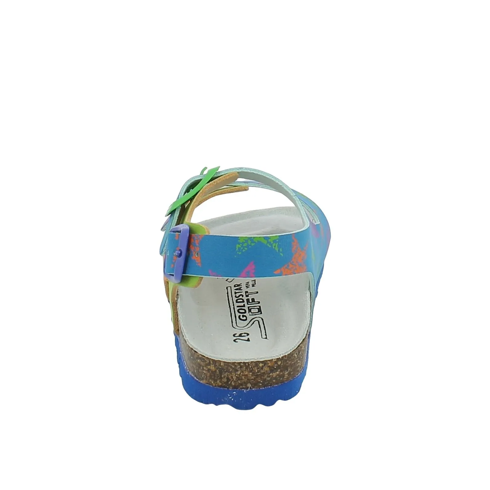 Goldstar  Sandalo blu e verde con stella Soft Fusbet 
