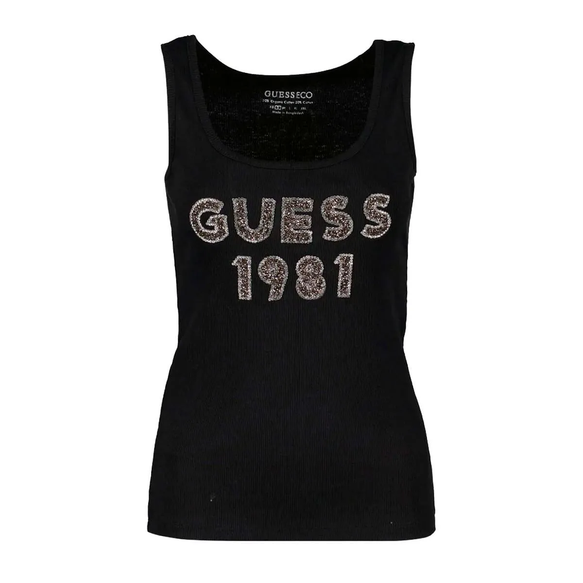      GUESS CANOTTA COSTINE LOGO STRASS DONNA  