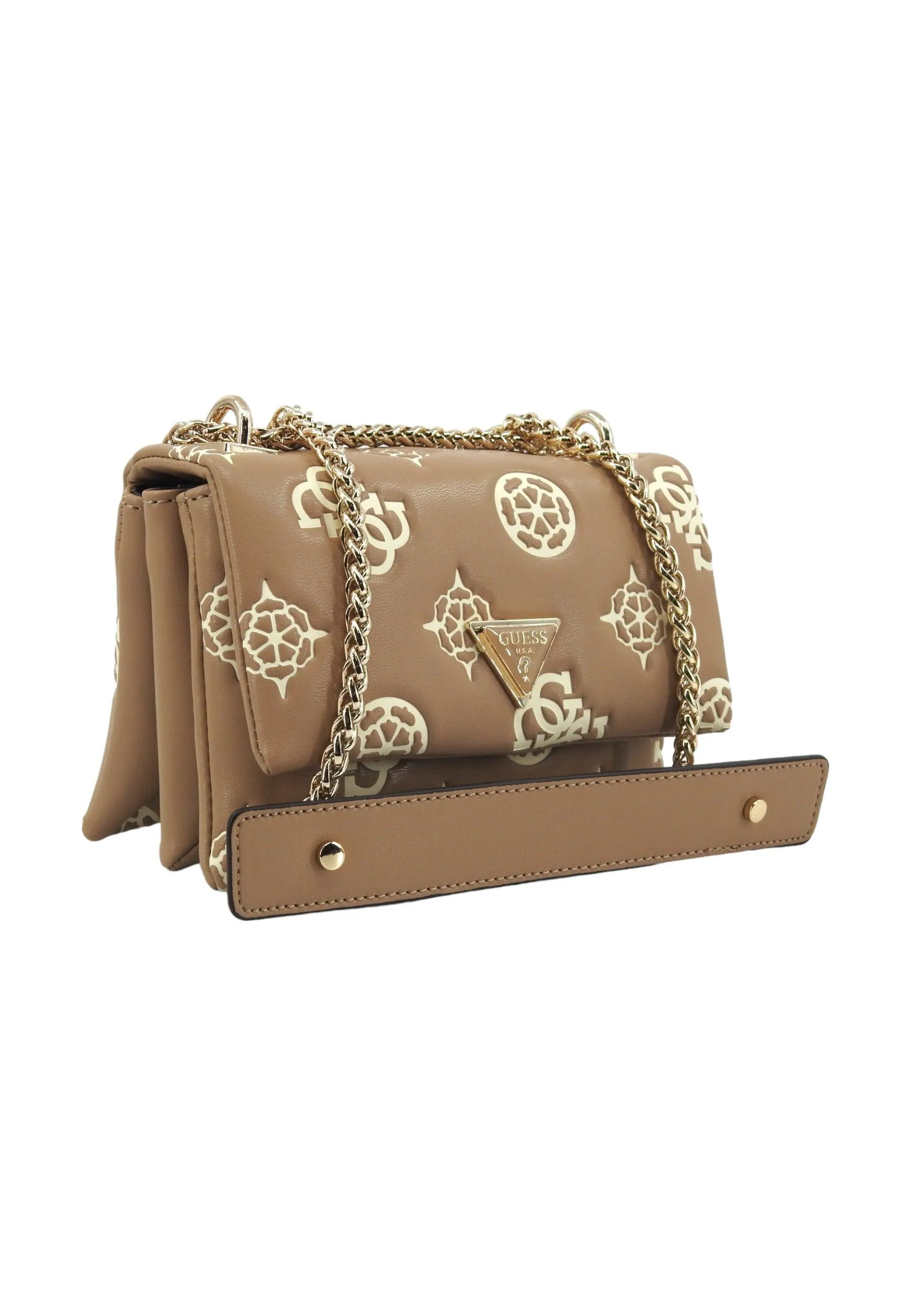 GUESS Dessa Mini Borsa Tracolla Donna Taupe Logo PG931478