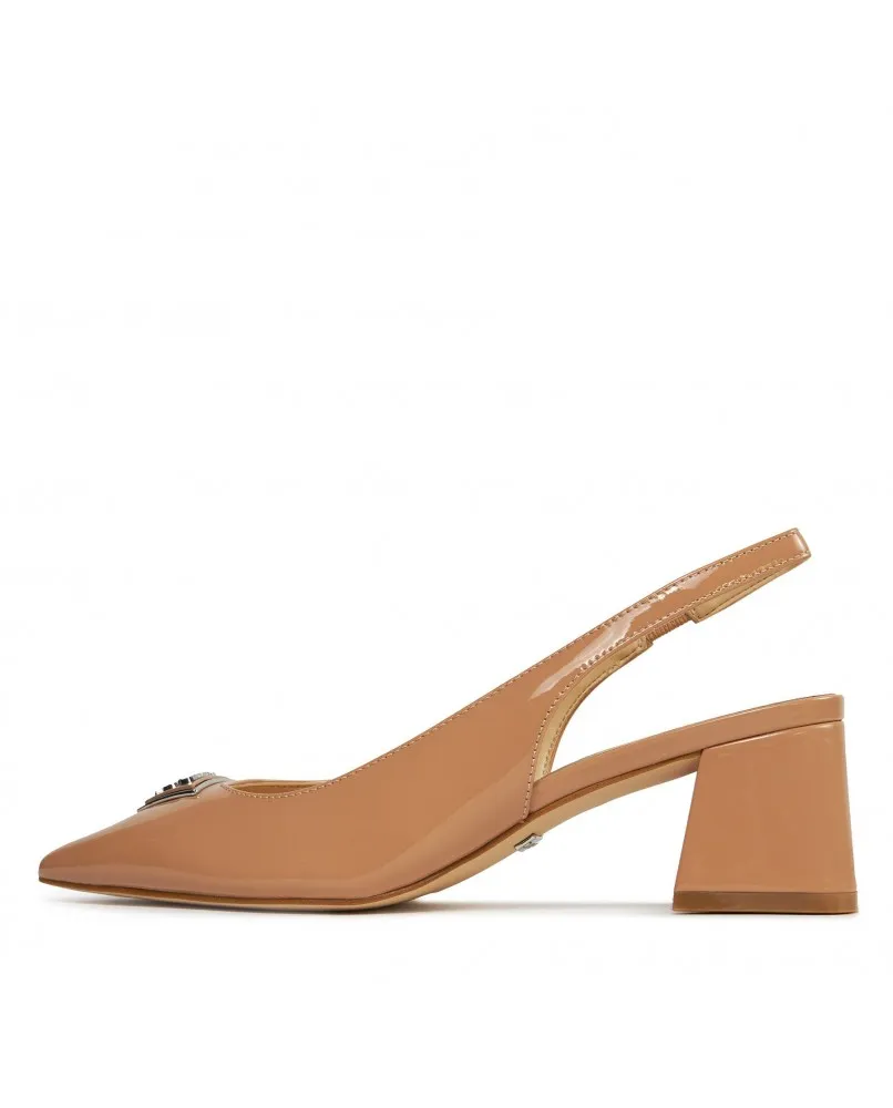 GUESS FLPZANPAT05 décoletté sandali scarpe tacco pelle nude