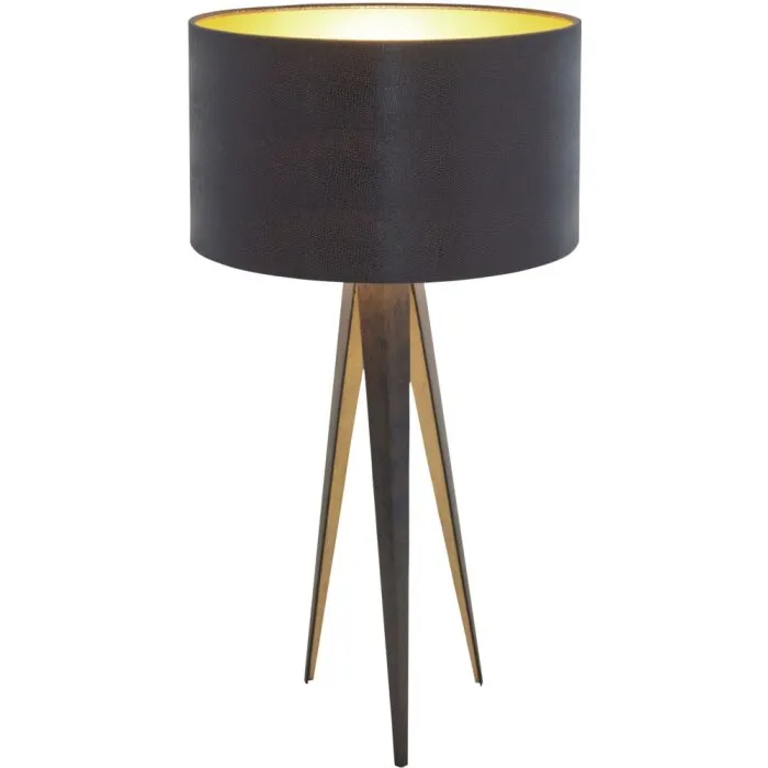 Holländer PETRA Lampada da pavimento Marrone, Nero, 1-Luce