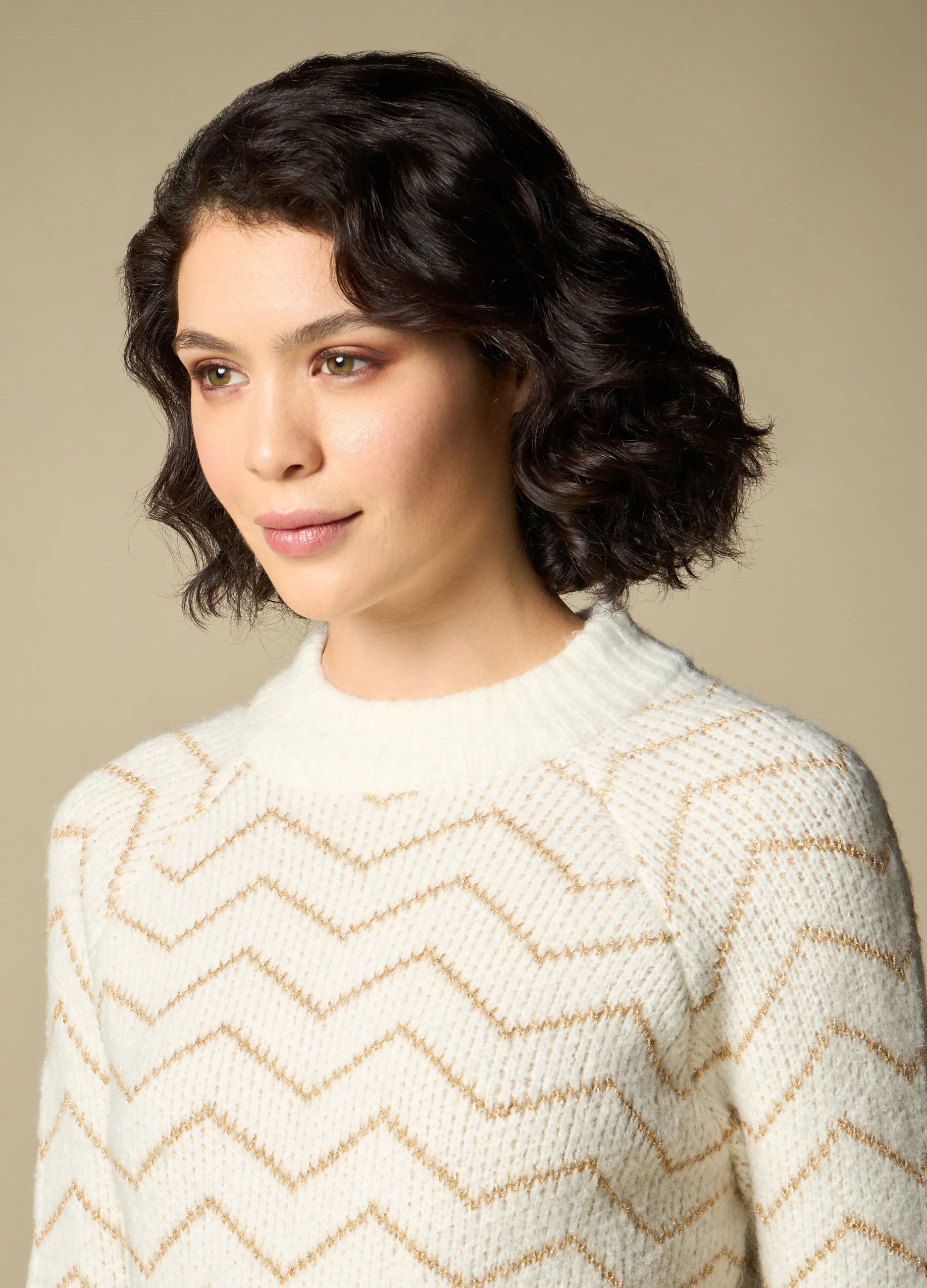 IWIE  Pullover misto lana con filo lurex donna