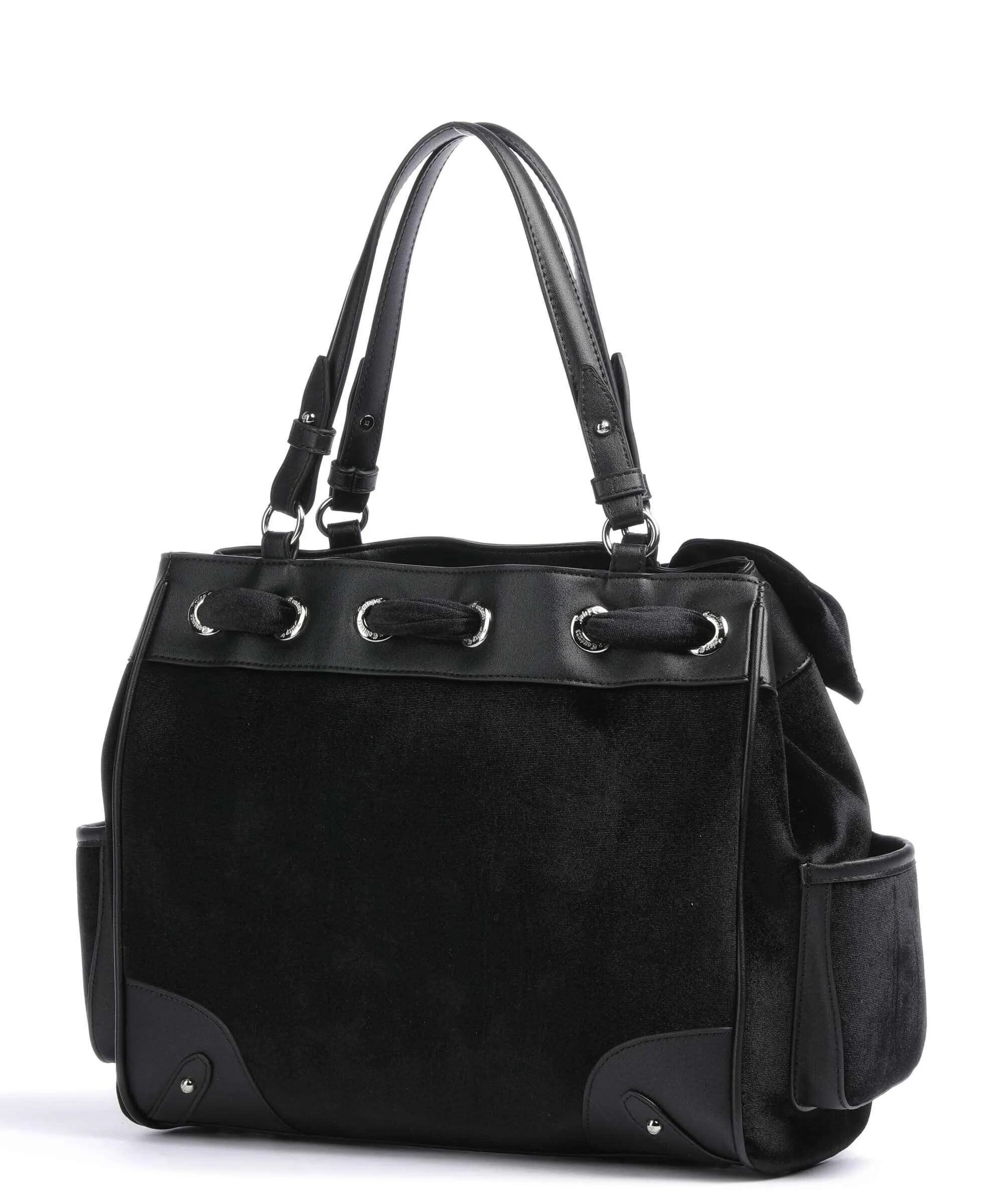  Juicy Couture Hollyhock Borsa shopper poliestere, pelle sintetica nero  