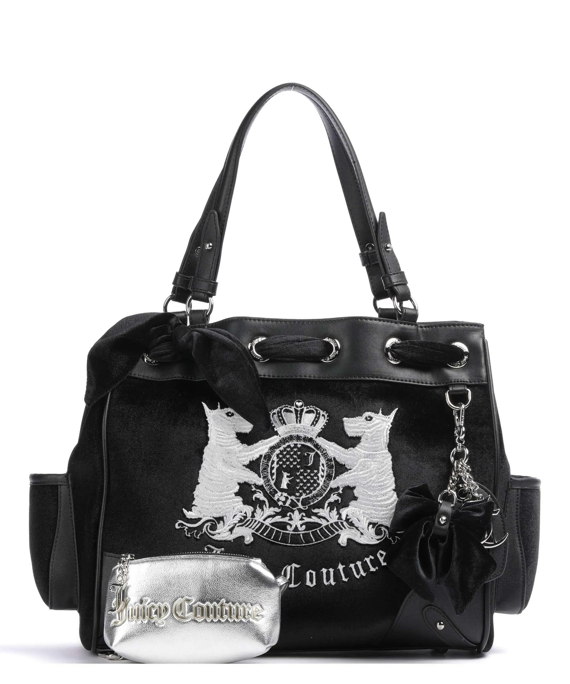  Juicy Couture Hollyhock Borsa shopper poliestere, pelle sintetica nero  