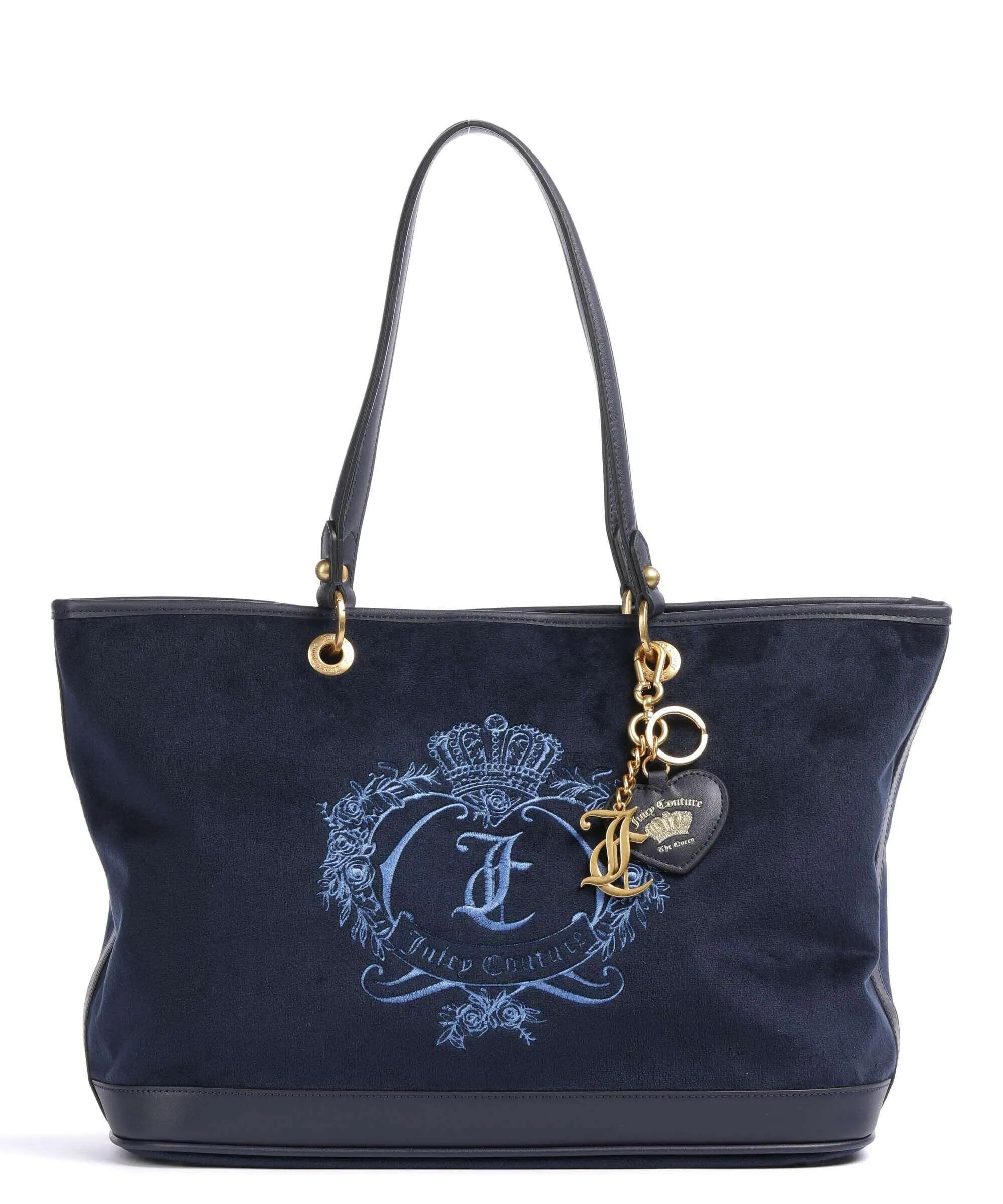  Juicy Couture Twig Heart L Borsa shopper poliestere, pelle sintetica blu scuro  