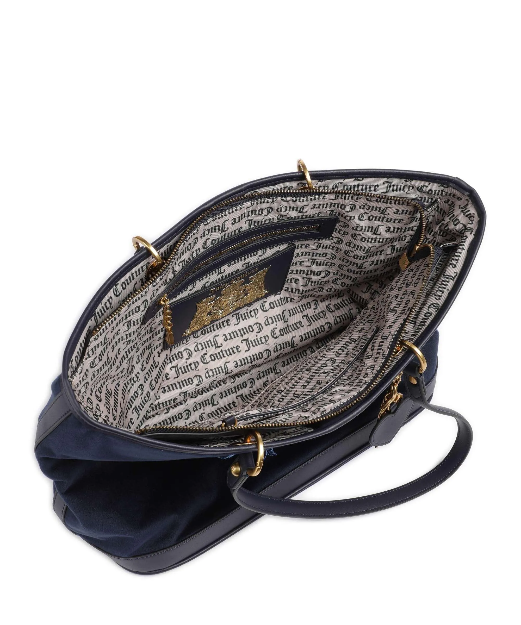  Juicy Couture Twig Heart L Borsa shopper poliestere, pelle sintetica blu scuro  