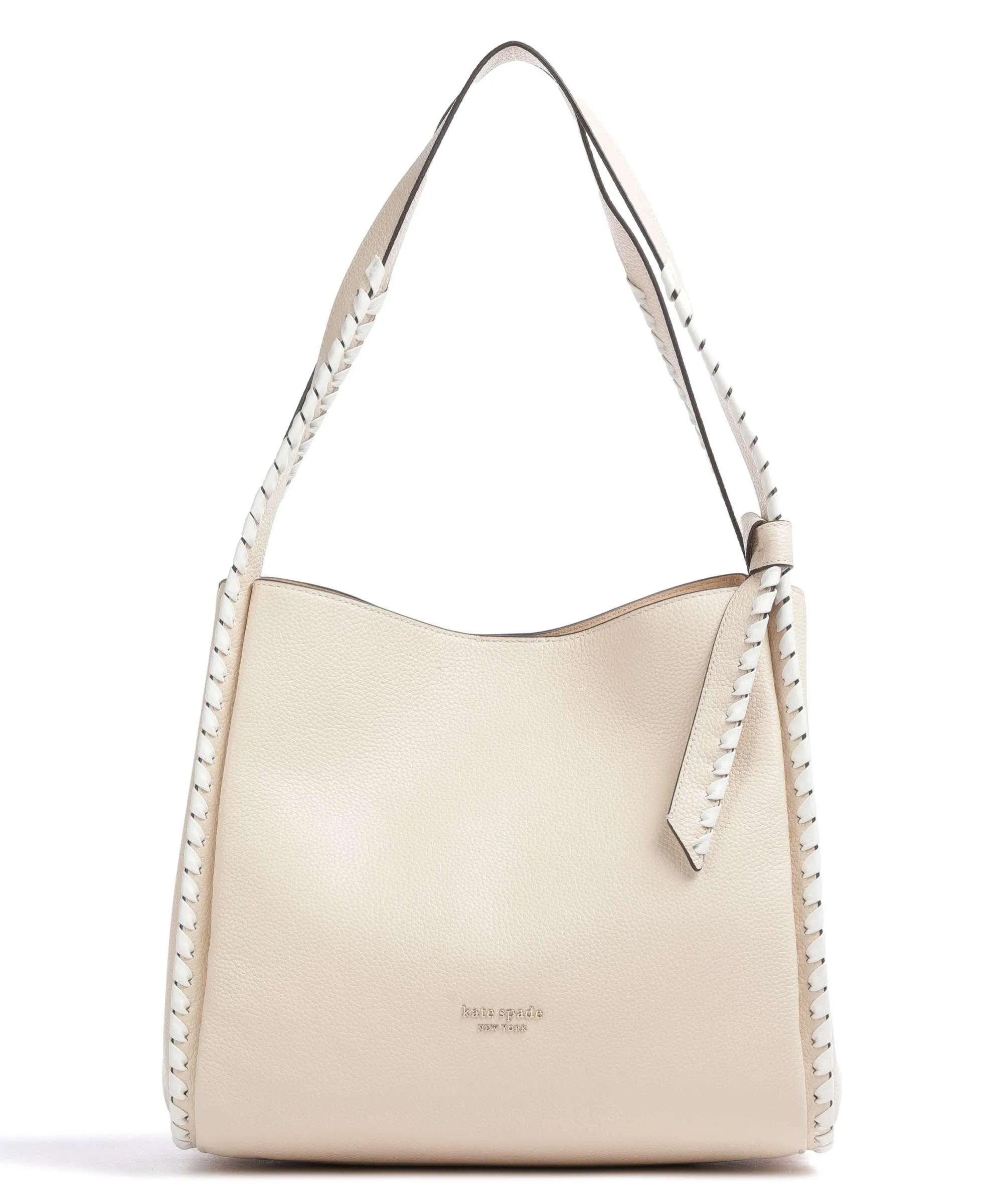  Kate Spade New York Knott Borsa hobo pelle granulata crema  