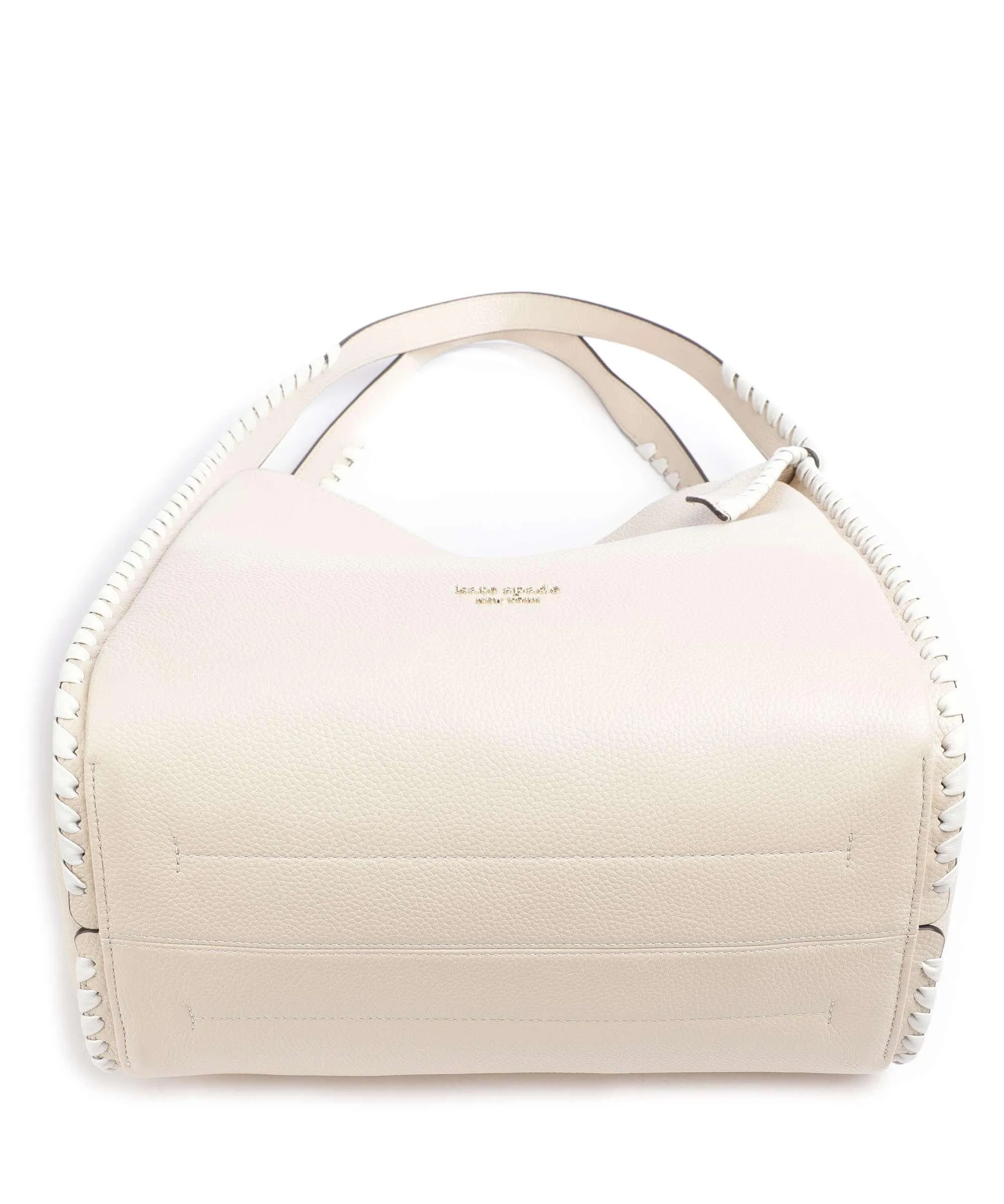  Kate Spade New York Knott Borsa hobo pelle granulata crema  
