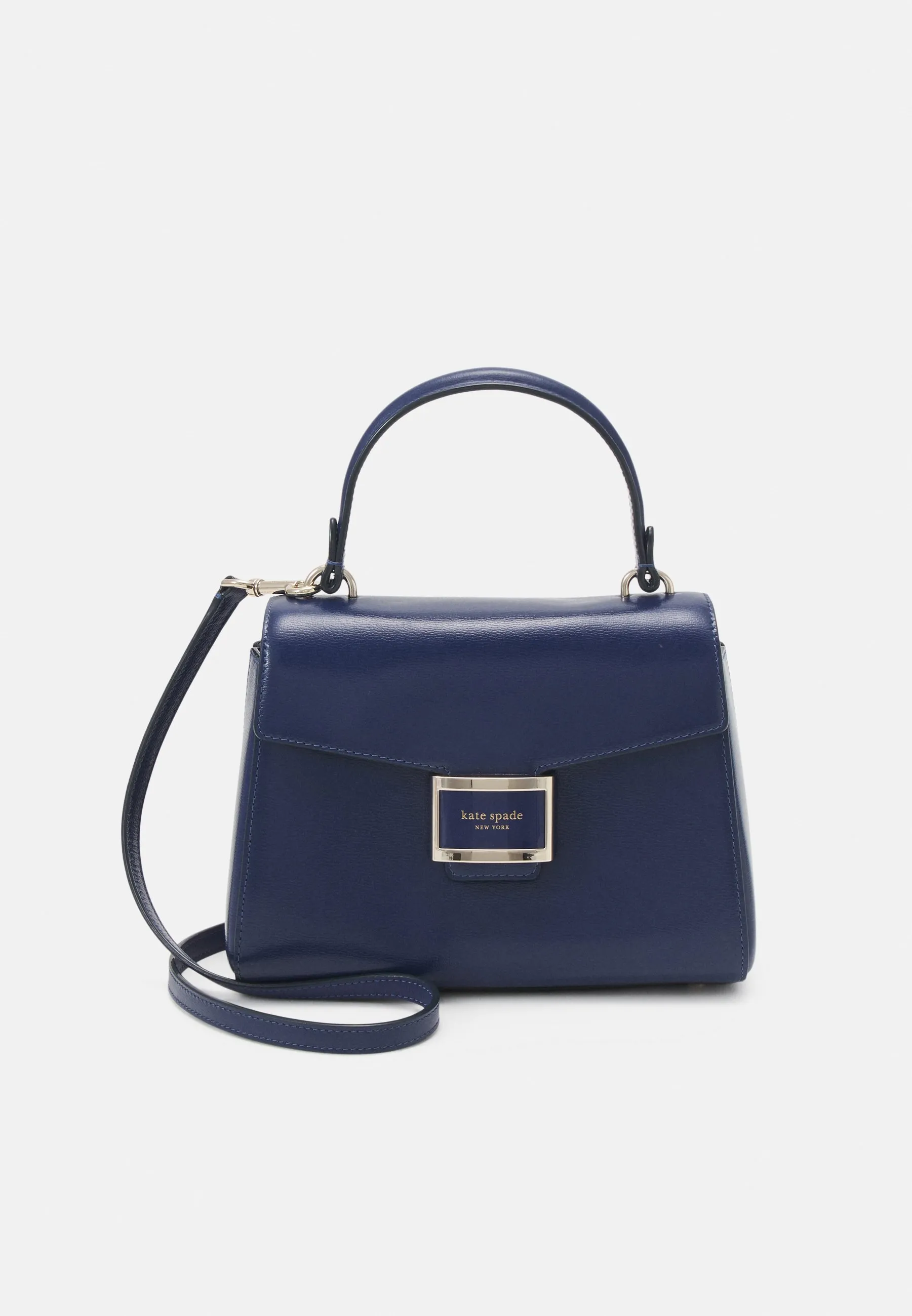 KATY SHINY TEXTURED SMALL TOP HANDLE - Borsa a mano
