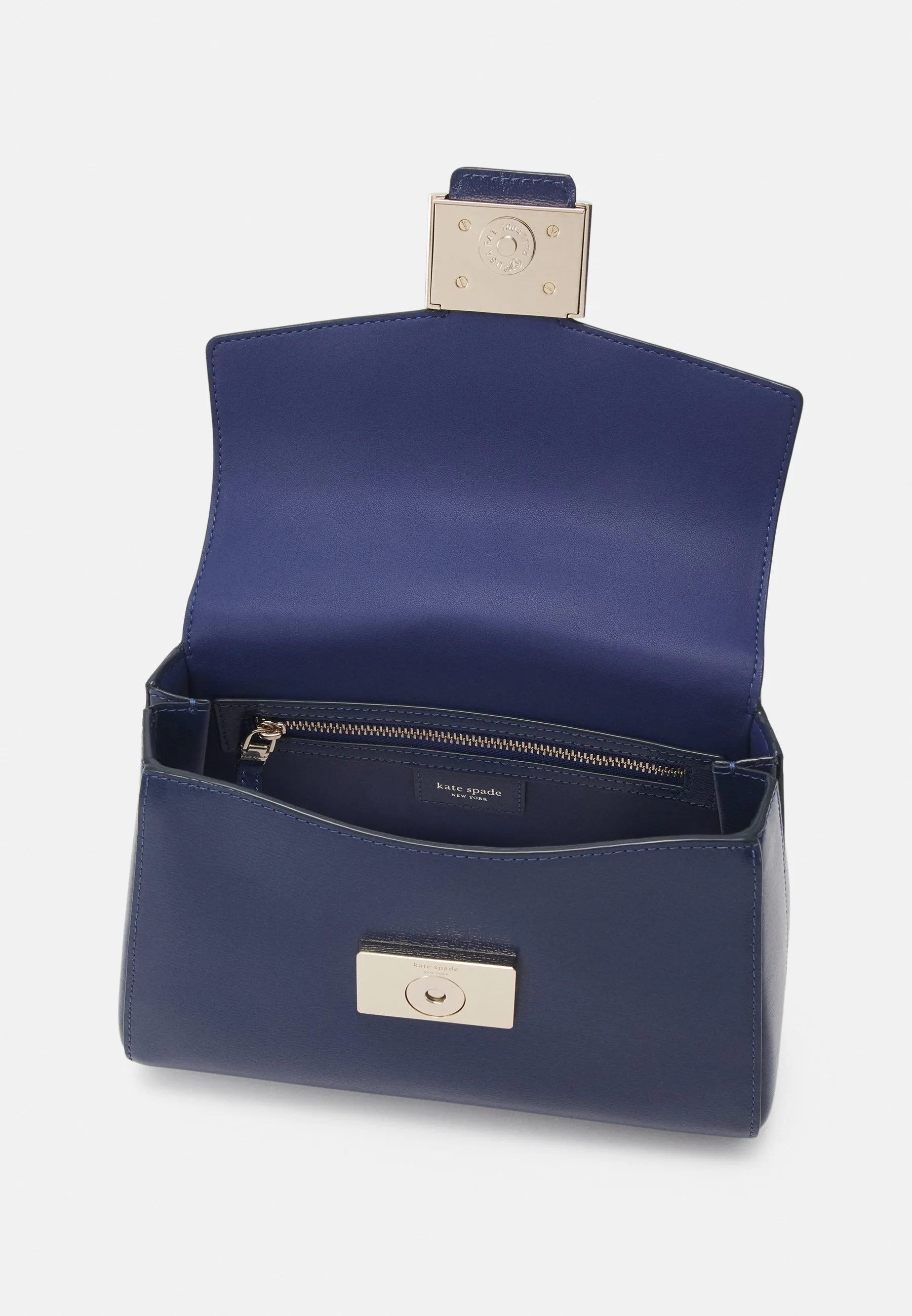 KATY SHINY TEXTURED SMALL TOP HANDLE - Borsa a mano