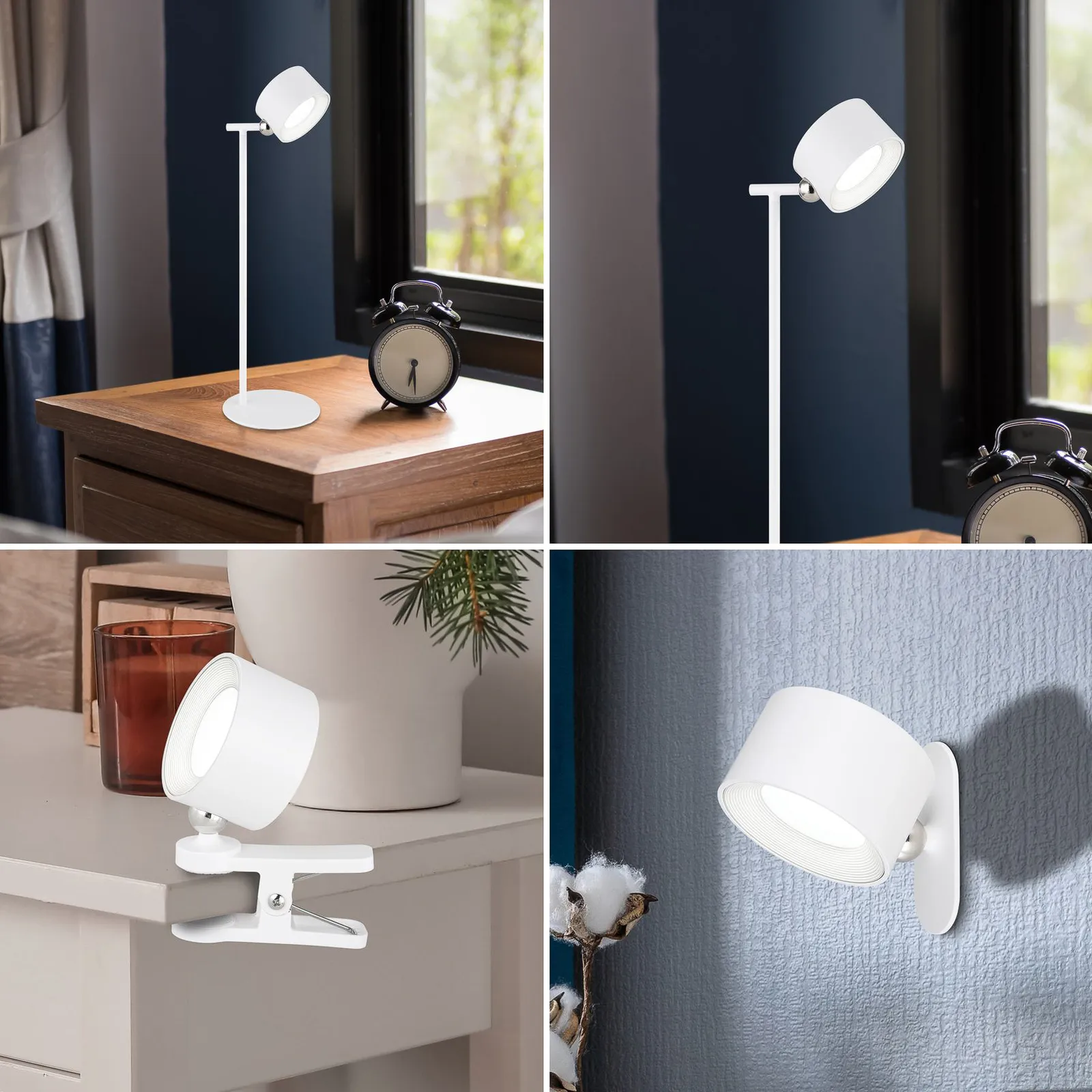 Lampada LED accu da tavolo Jorje CCT 4 in 1 bianco