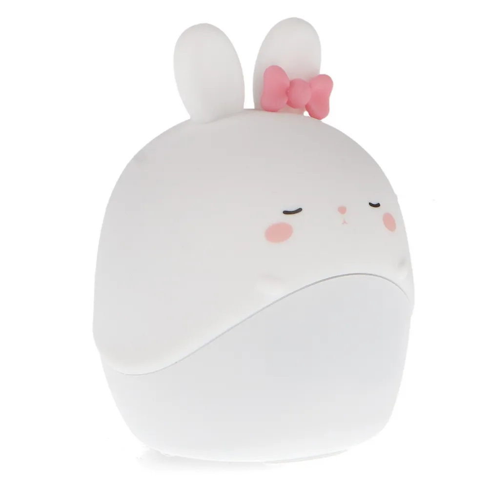 Lampada Led touch Coniglio con sveglia per bambini a batteria ricaricabile USB Bianco caldo M LEDME