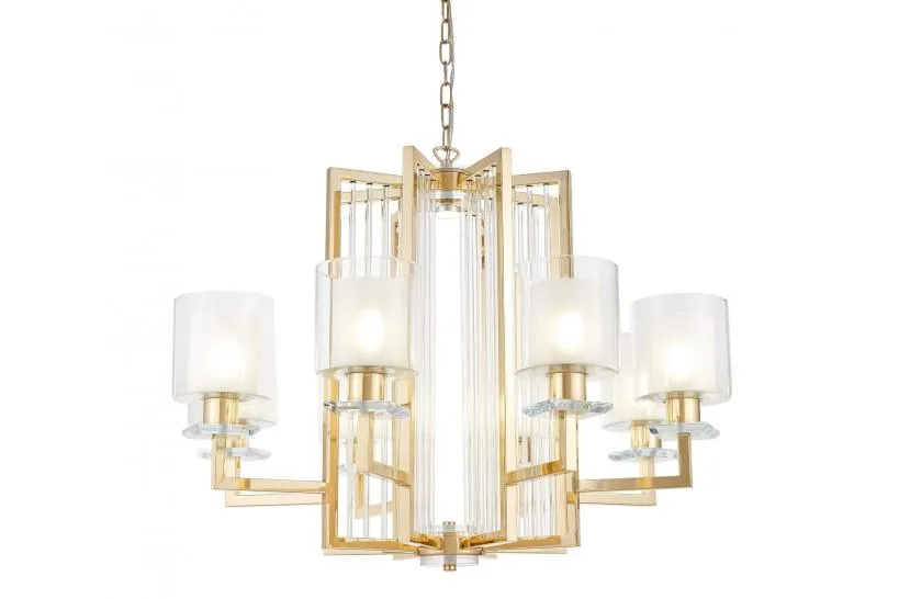 Lampadario a sospensione moderno di metallo colore oro MANHATTAN W8