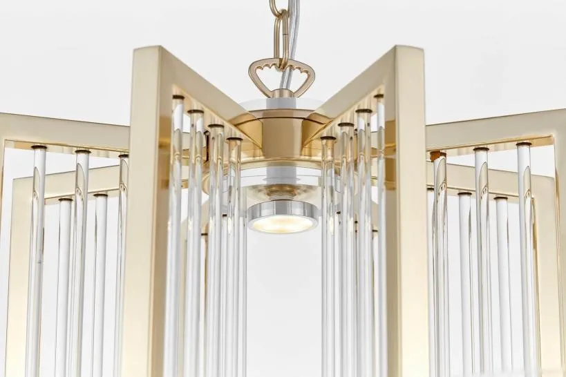 Lampadario a sospensione moderno di metallo colore oro MANHATTAN W8