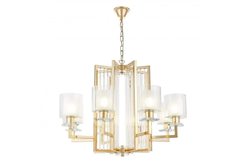 Lampadario a sospensione moderno di metallo colore oro MANHATTAN W8