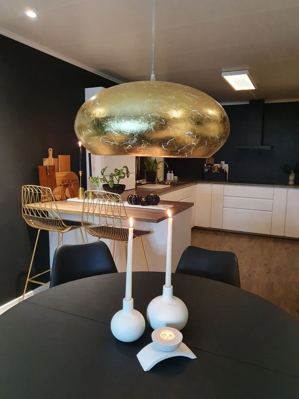 Lampadario LIMNATIS Metallo Oro