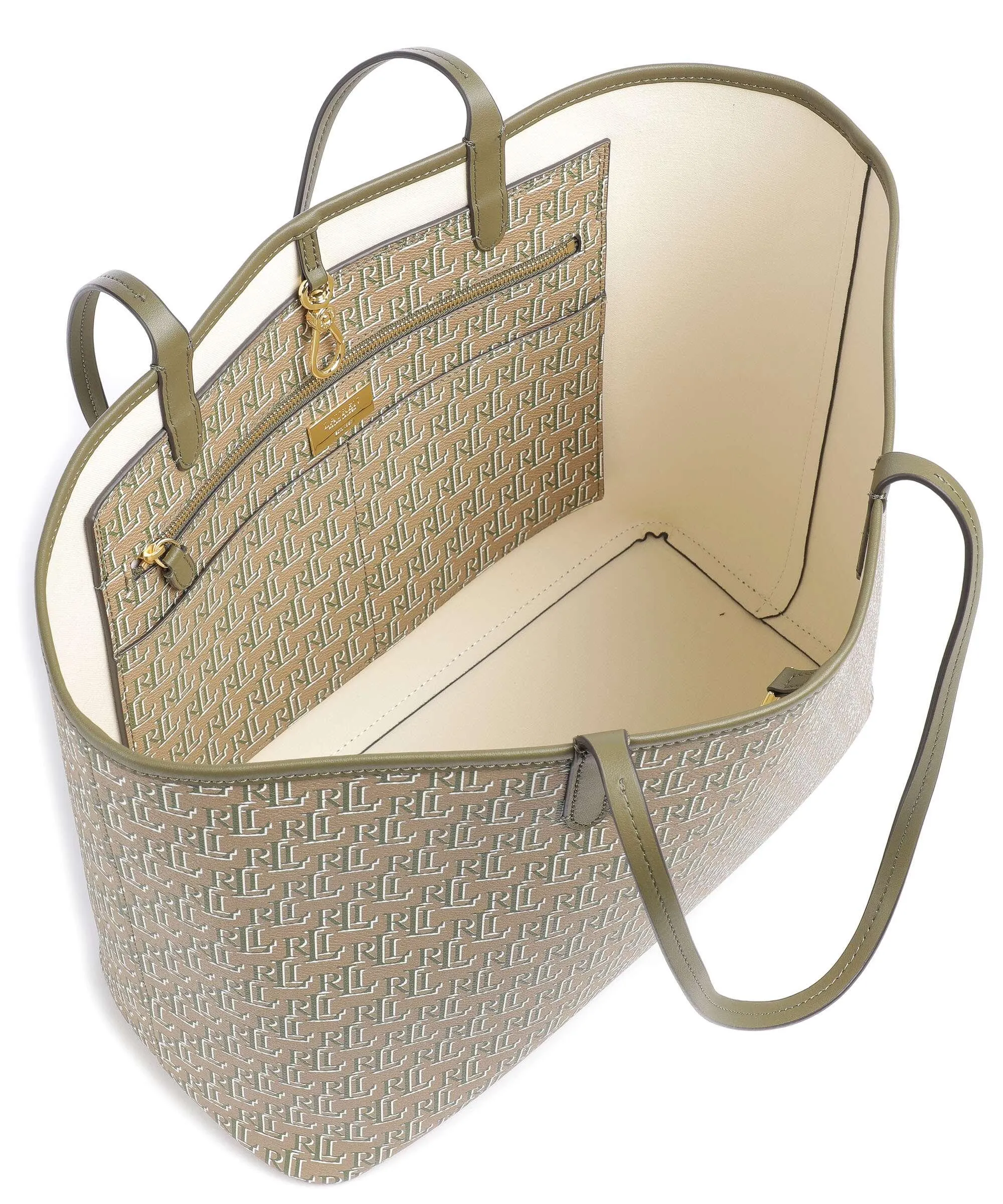  Lauren Ralph Lauren Collins 36 Borsa shopper pelle sintetica beige  