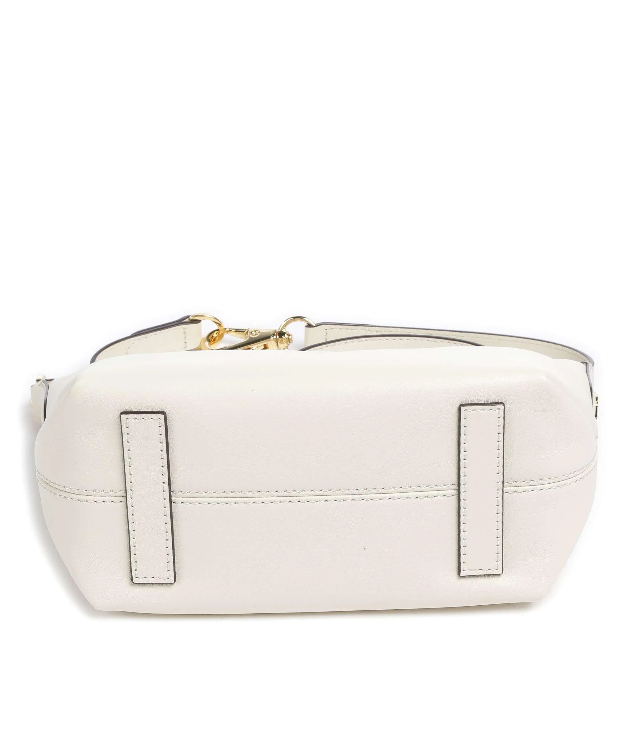  Lauren Ralph Lauren Kassie Small Borsa a spalla pelle di vacchetta finemente grana beige  