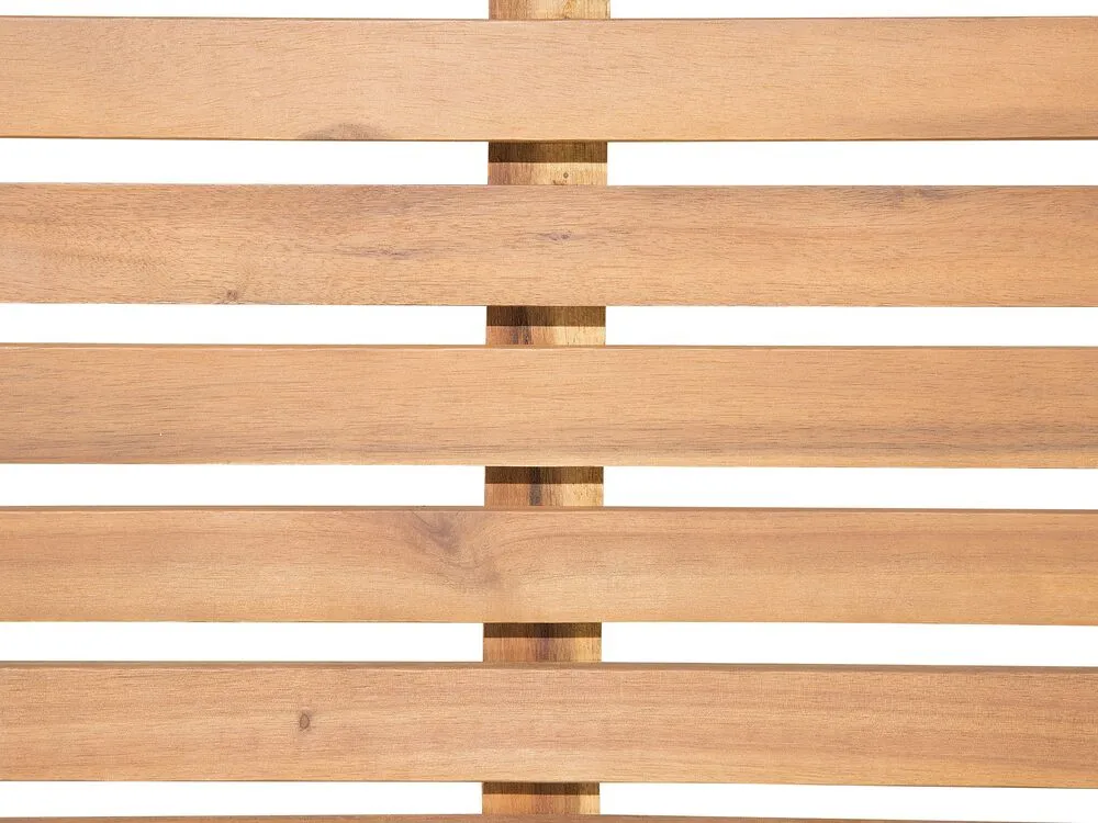 Lettino prendisole legno di acacia cuscino grigio scuro CESANA
