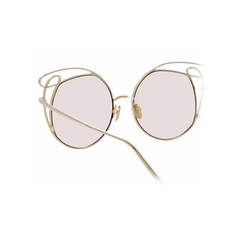 Linda Farrow - Occhiali da Sole Speciali Zazel C5 in Oro Chiaro - LFL852C5SUN - Linda Farrow Eyewear