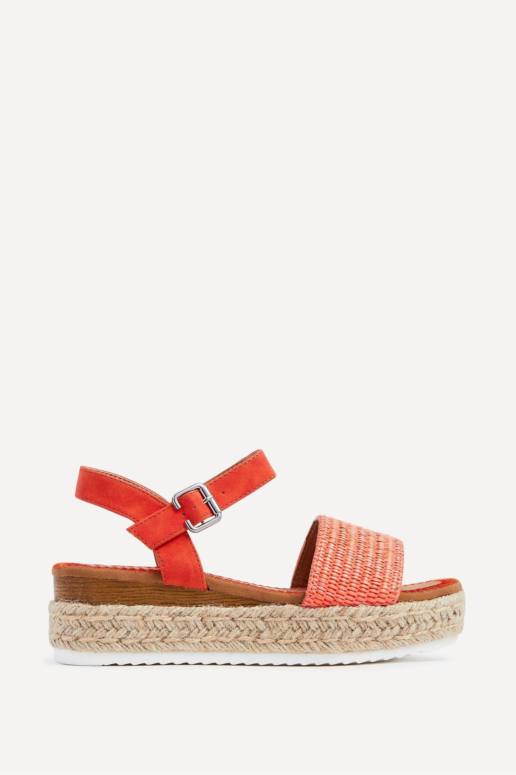Linzi Panama - Sandali flatform in due parti in rafia