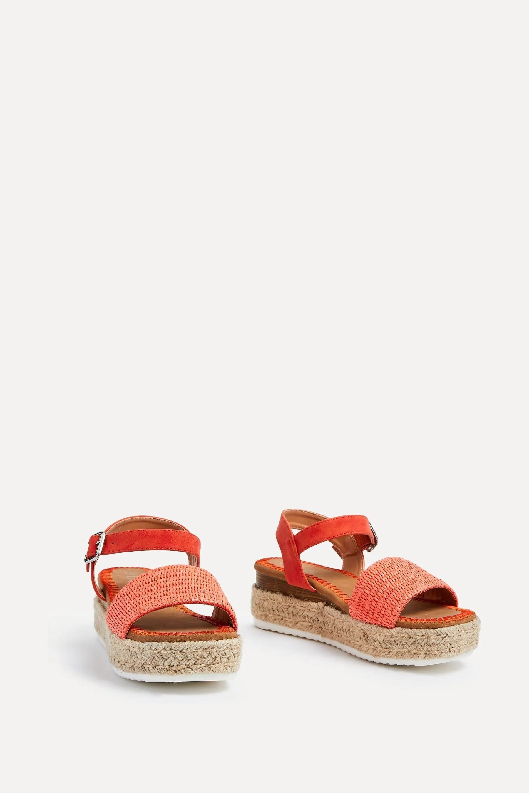 Linzi Panama - Sandali flatform in due parti in rafia
