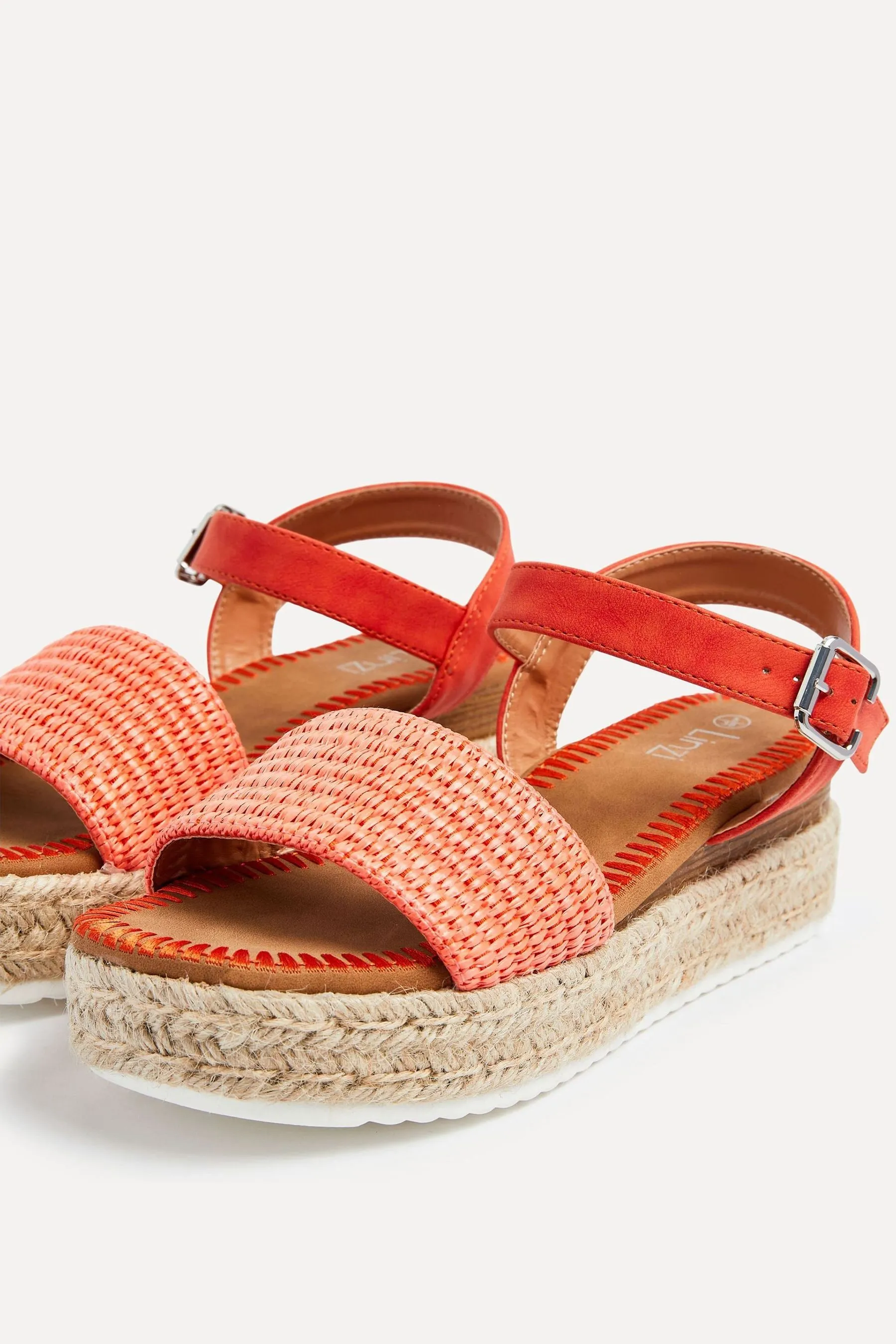 Linzi Panama - Sandali flatform in due parti in rafia