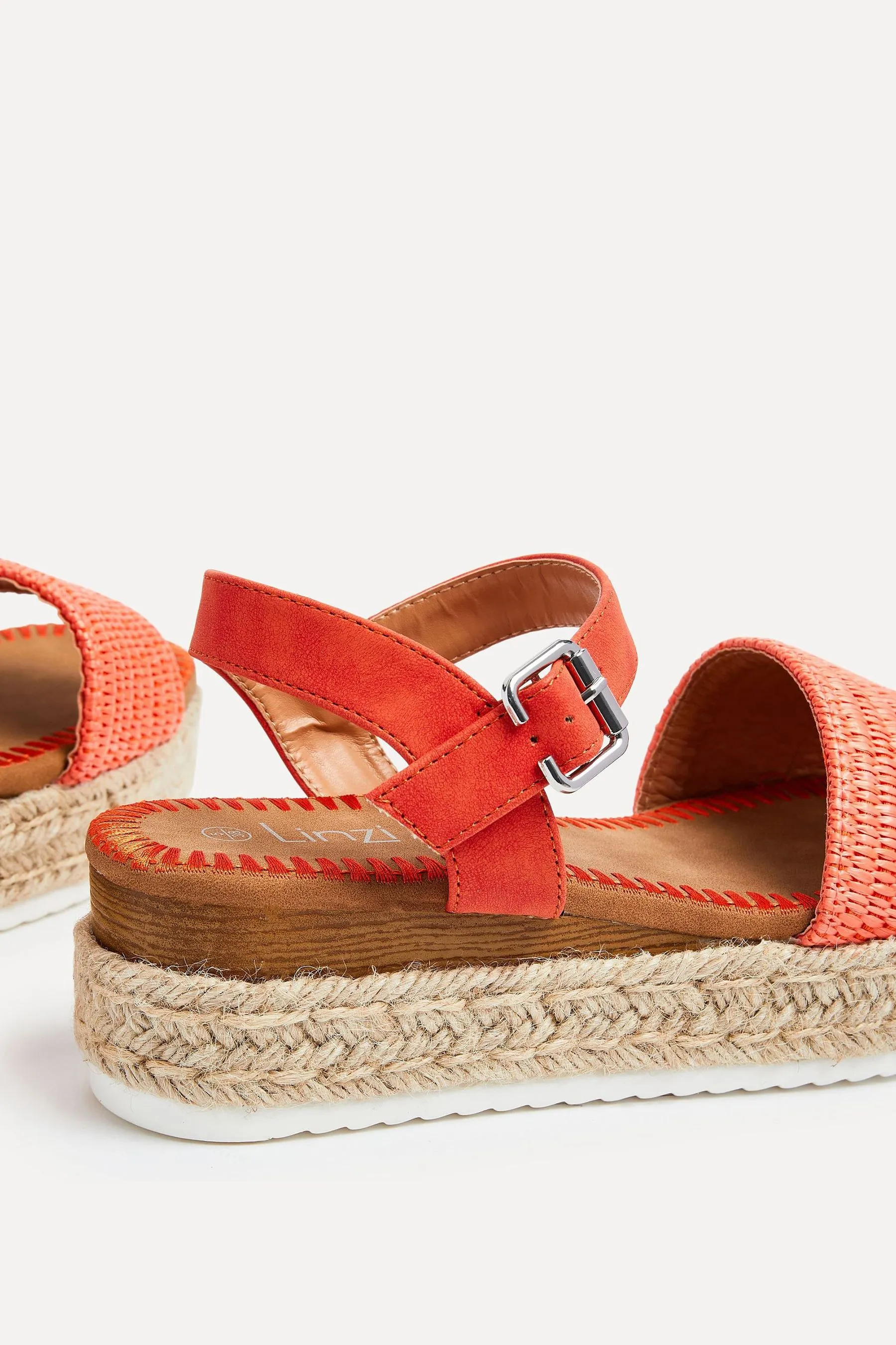 Linzi Panama - Sandali flatform in due parti in rafia