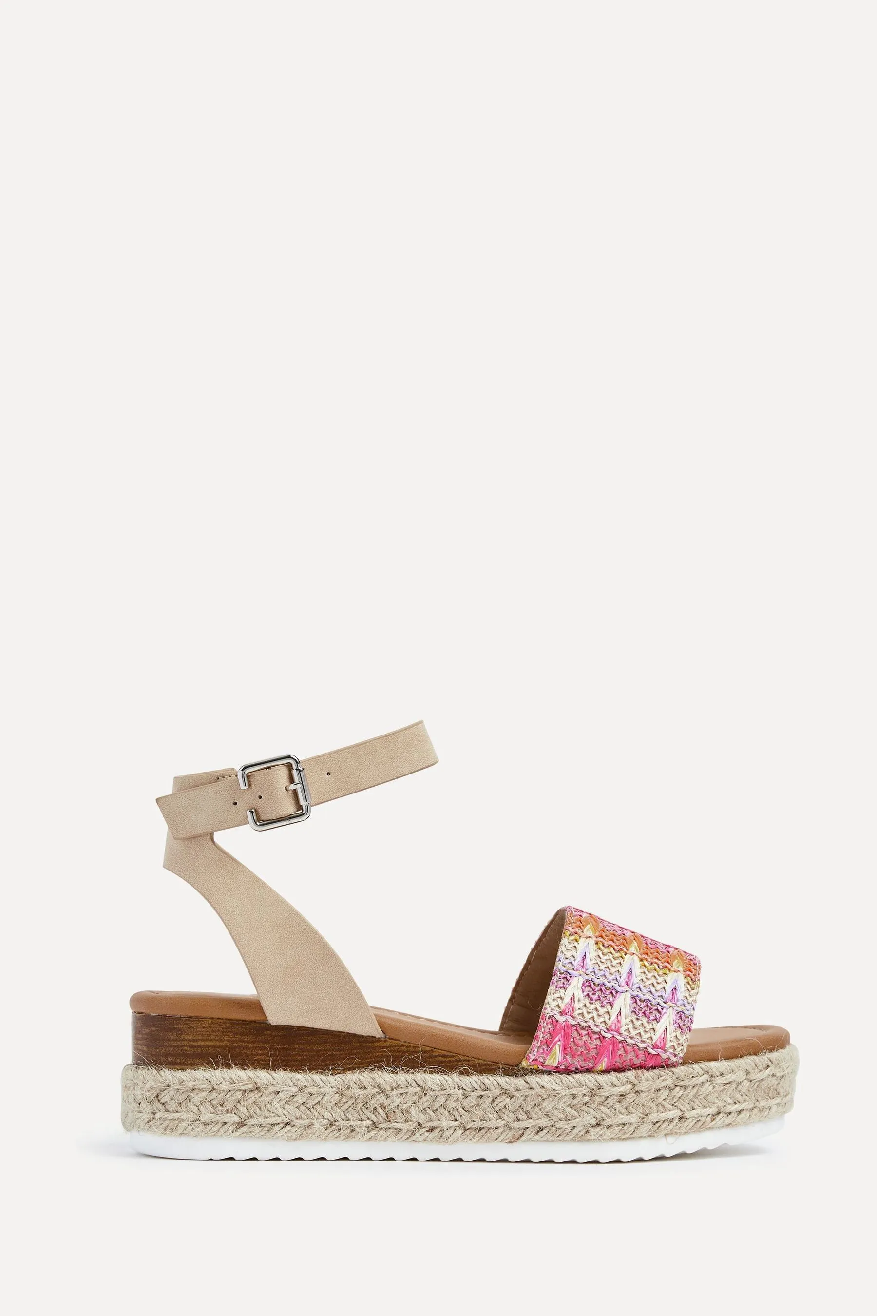 Linzi Vestibilità ampia Sahara - Sandali multicolore in rafia