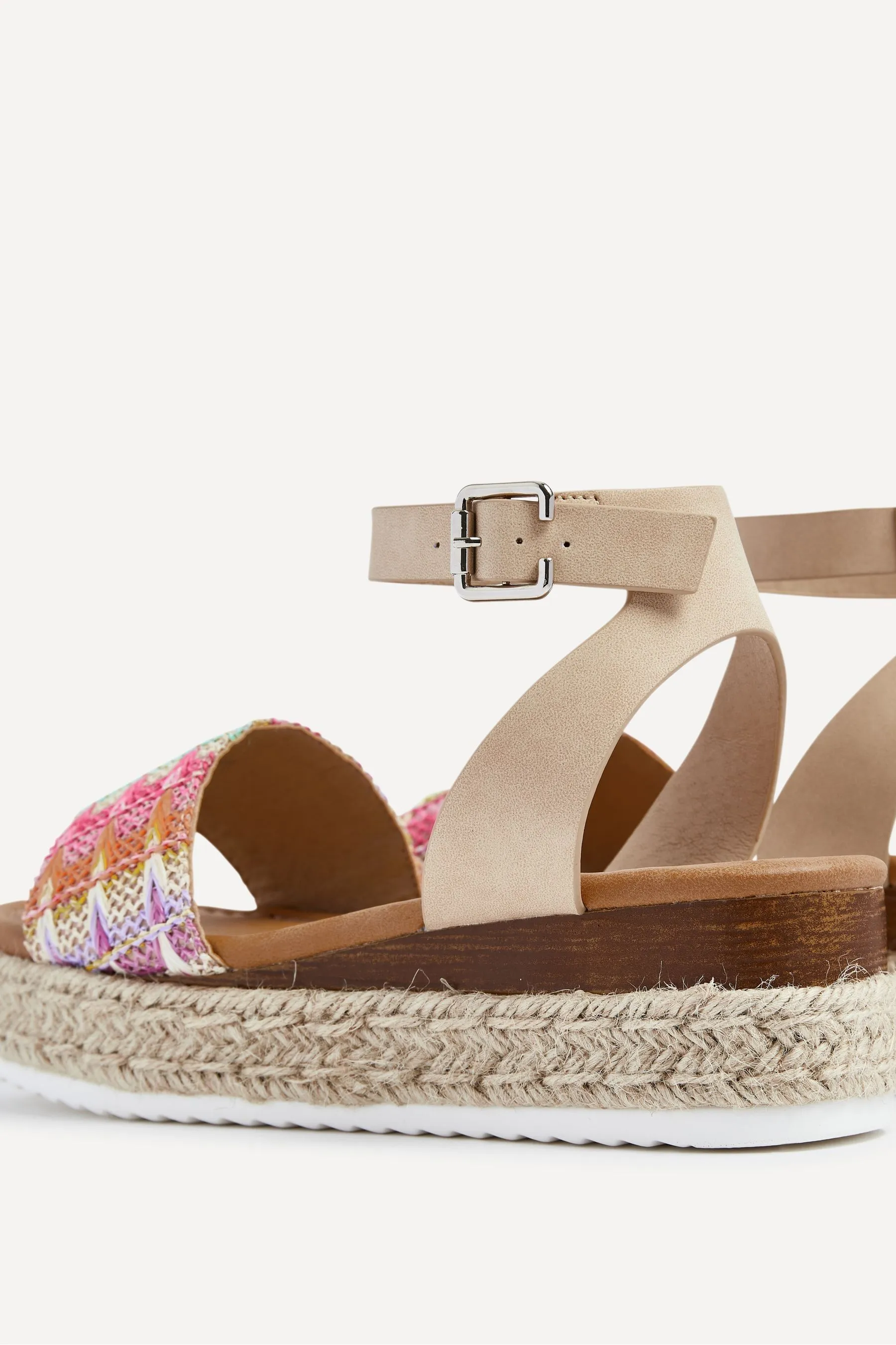 Linzi Vestibilità ampia Sahara - Sandali multicolore in rafia