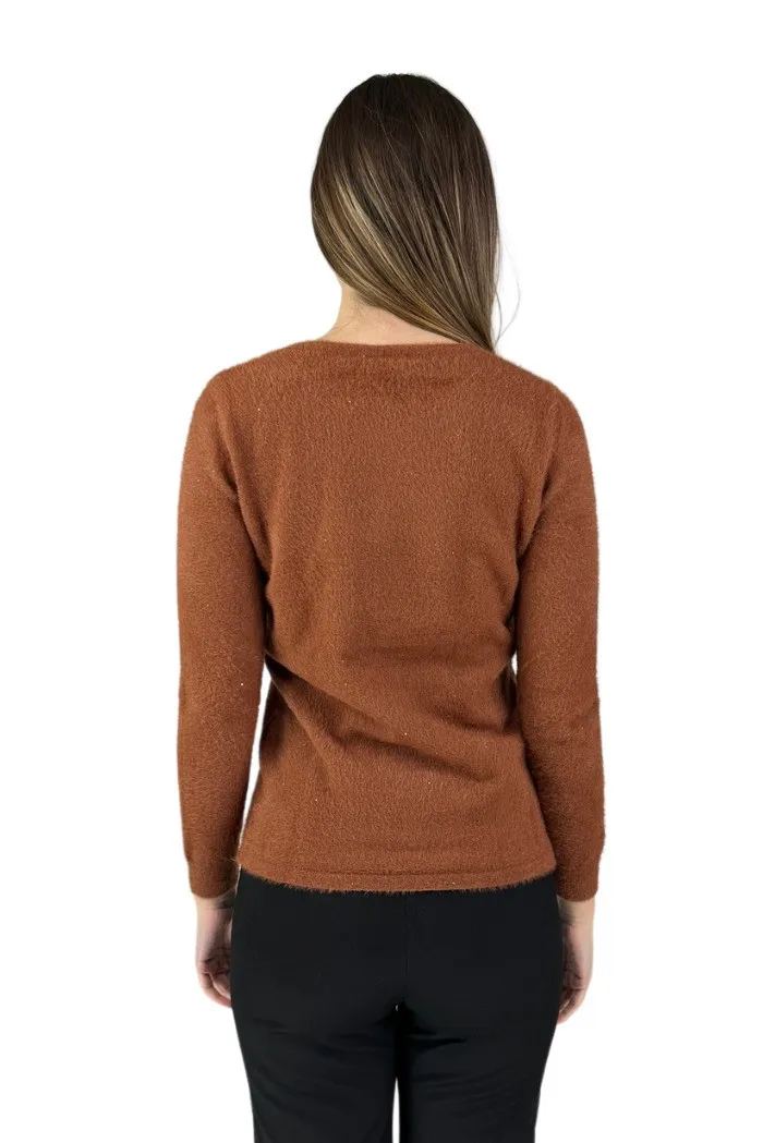 Lolita maglia girocollo in pelliccia con paillettes lo24103w