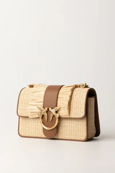 Love mini light in rafia NATURALE/CUOIO-ANTIQUE GOLD