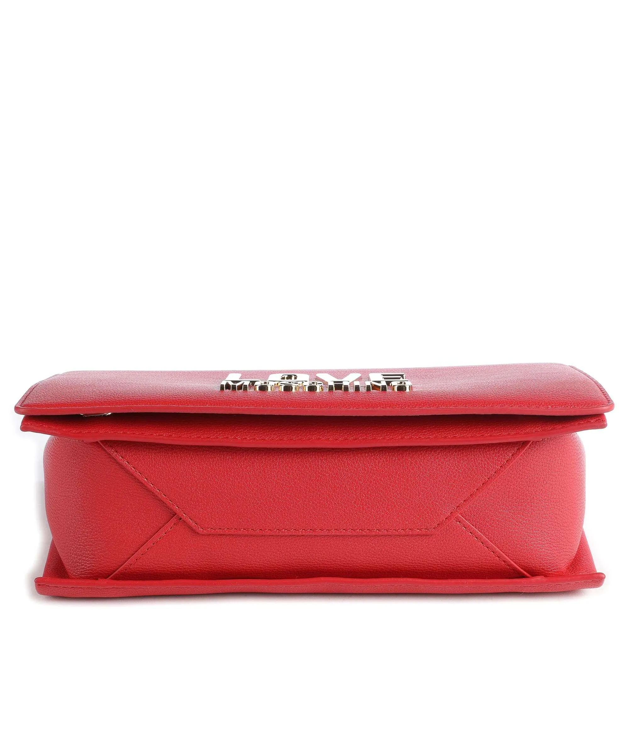  Love Moschino Love Lettering Borsa a spalla pelle sintetica rosso  