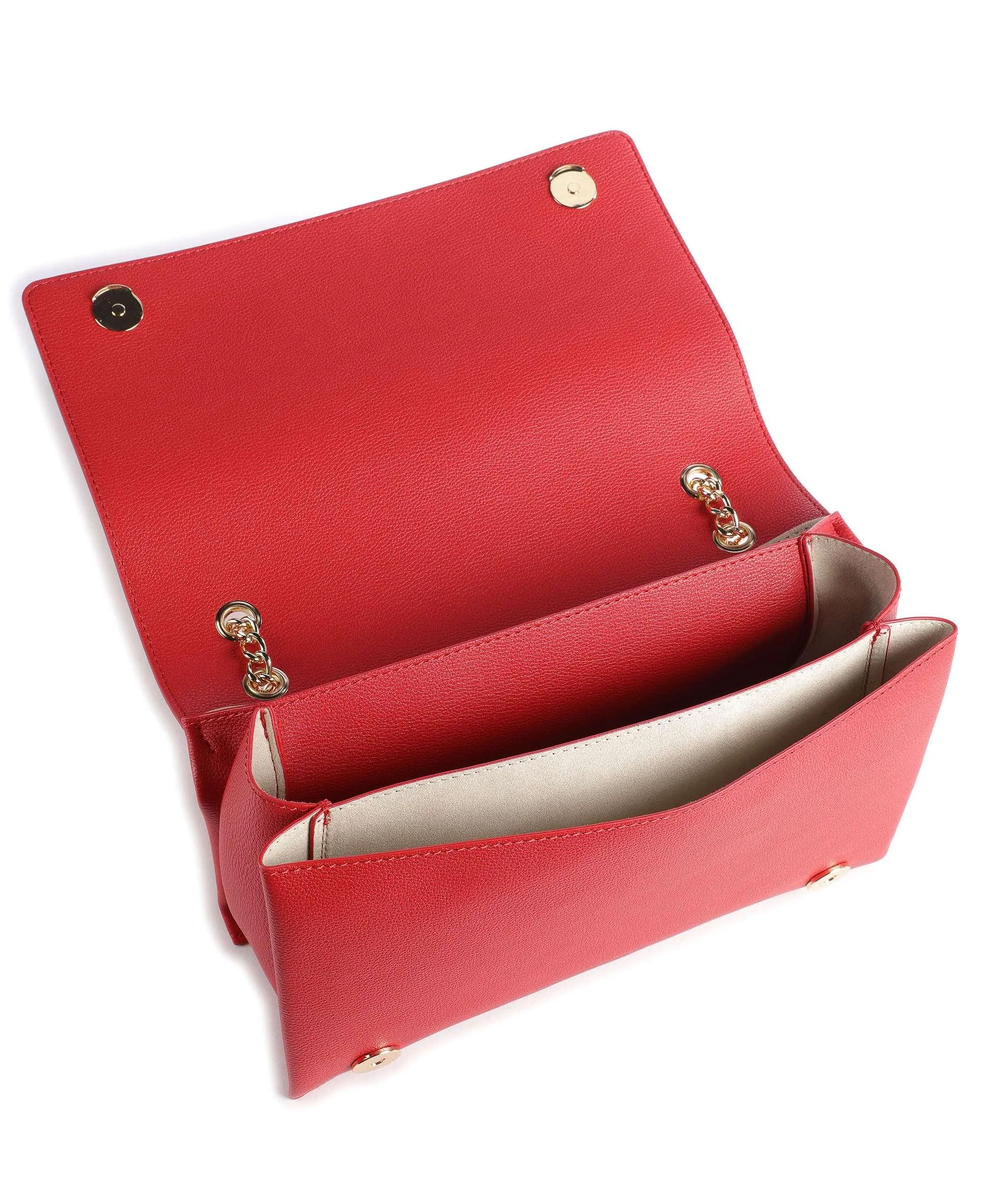  Love Moschino Love Lettering Borsa a spalla pelle sintetica rosso  